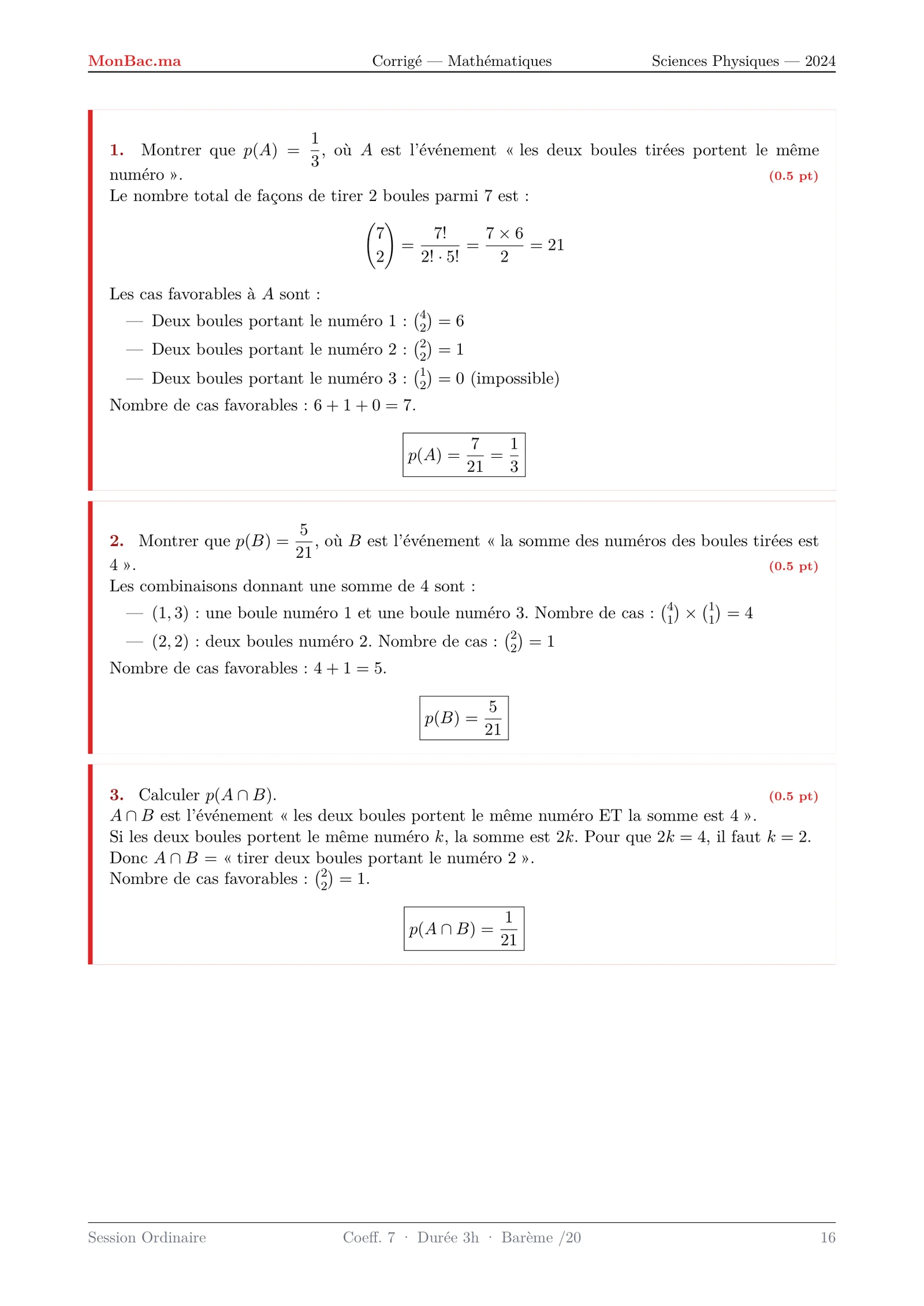 Corrige Math Bac PC 2024 page 16