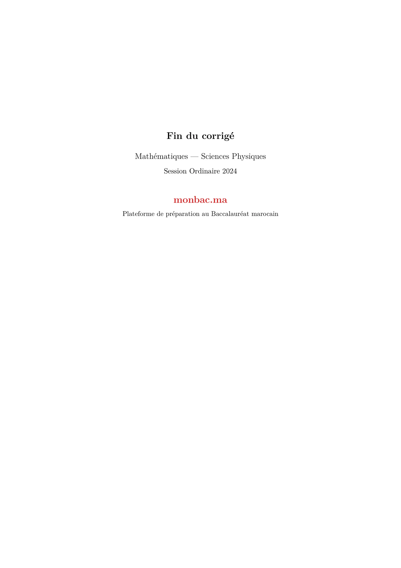 Corrige Math Bac PC 2024 page 24