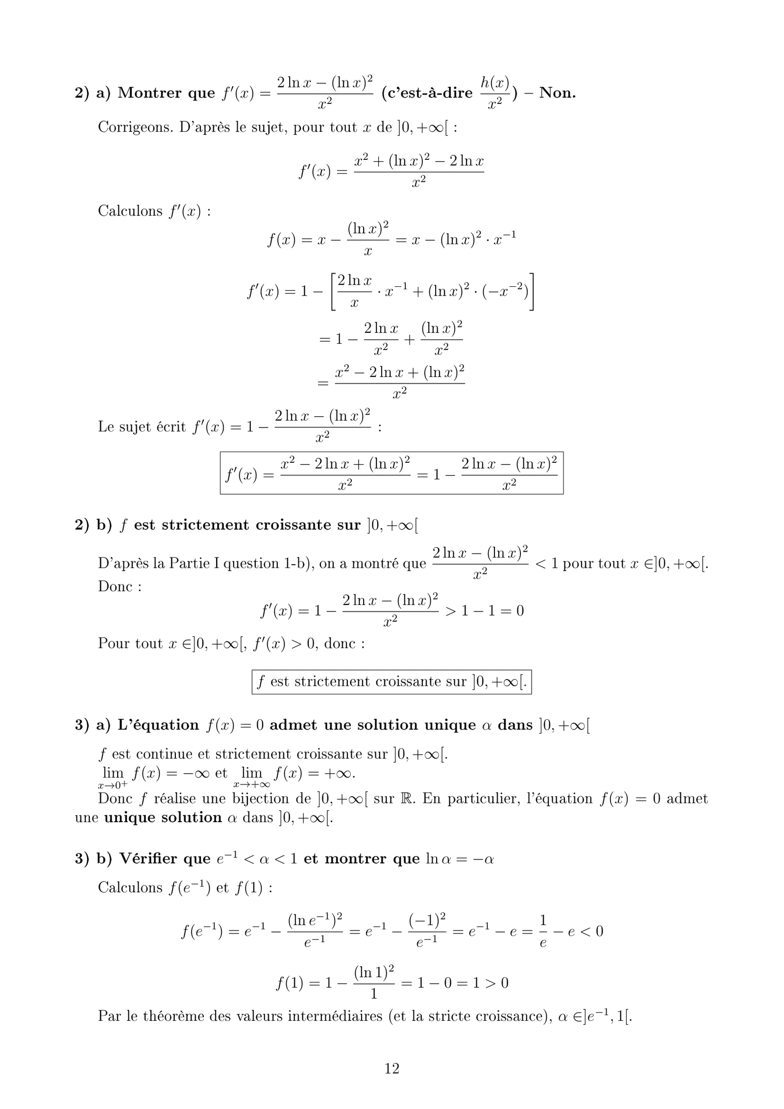 Corrige Math Bac PC 2025 page 12