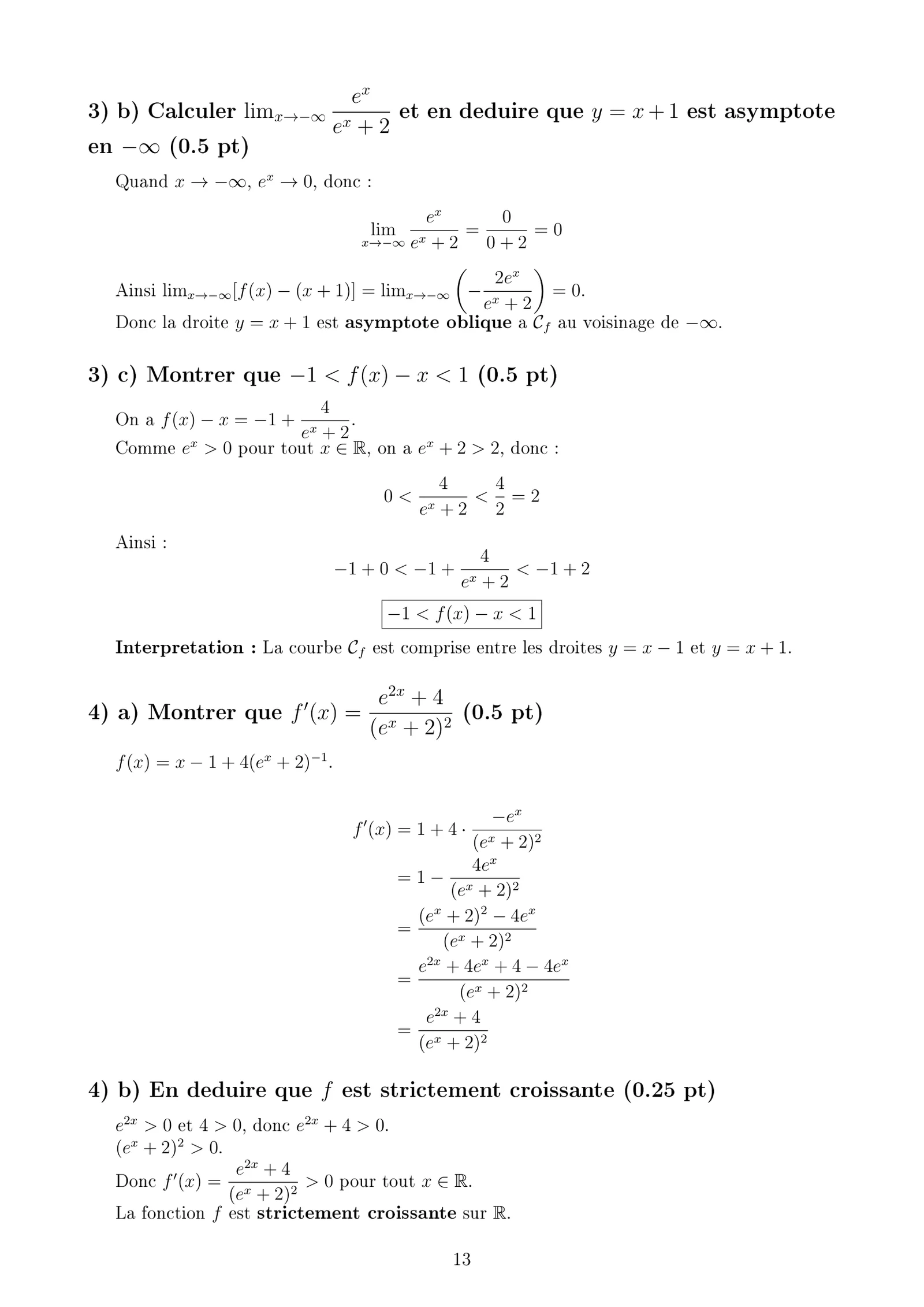 Corrige Math Bac PC 2025 page 13