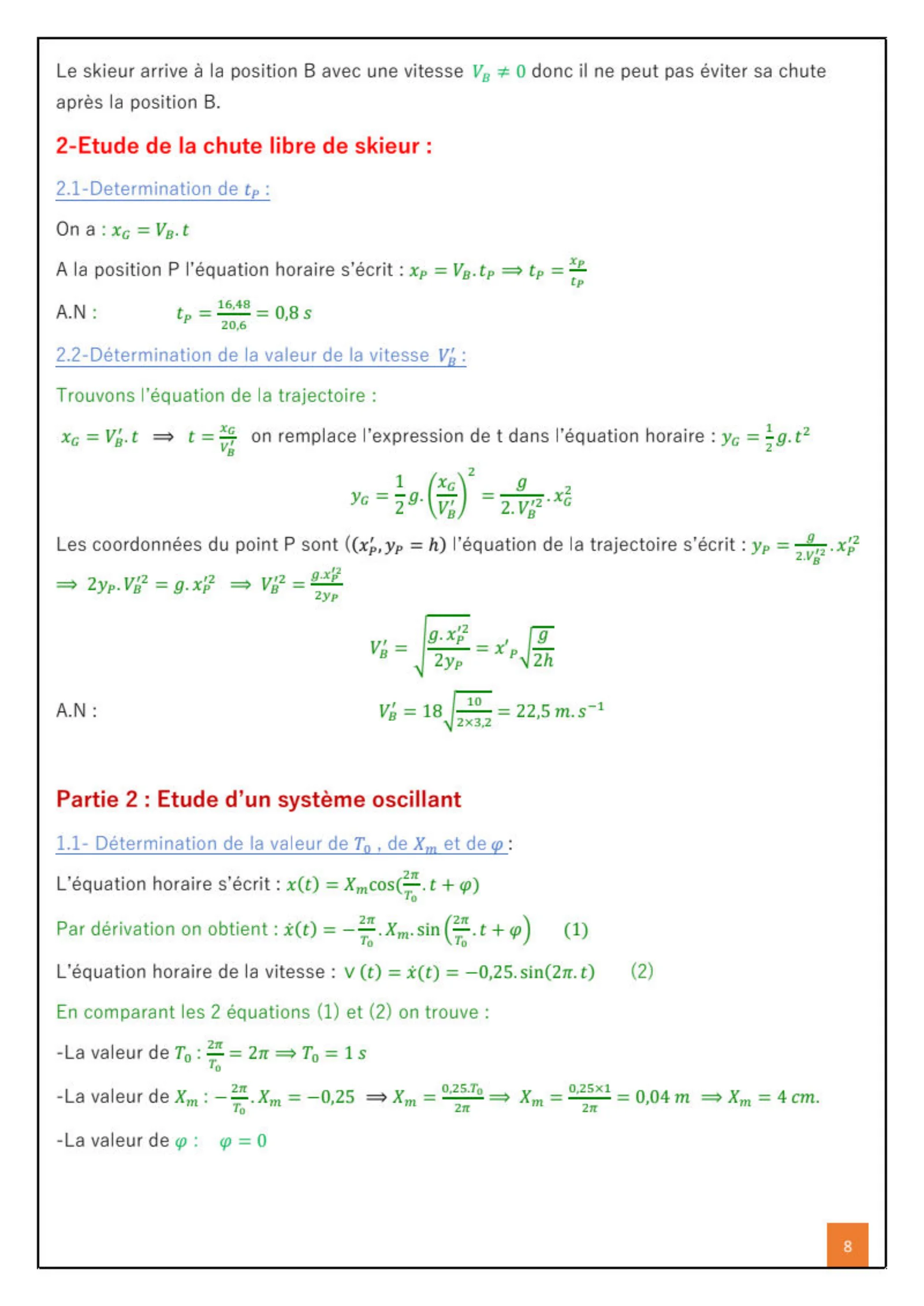 Corrige Physique Bac PC 2019 page 8