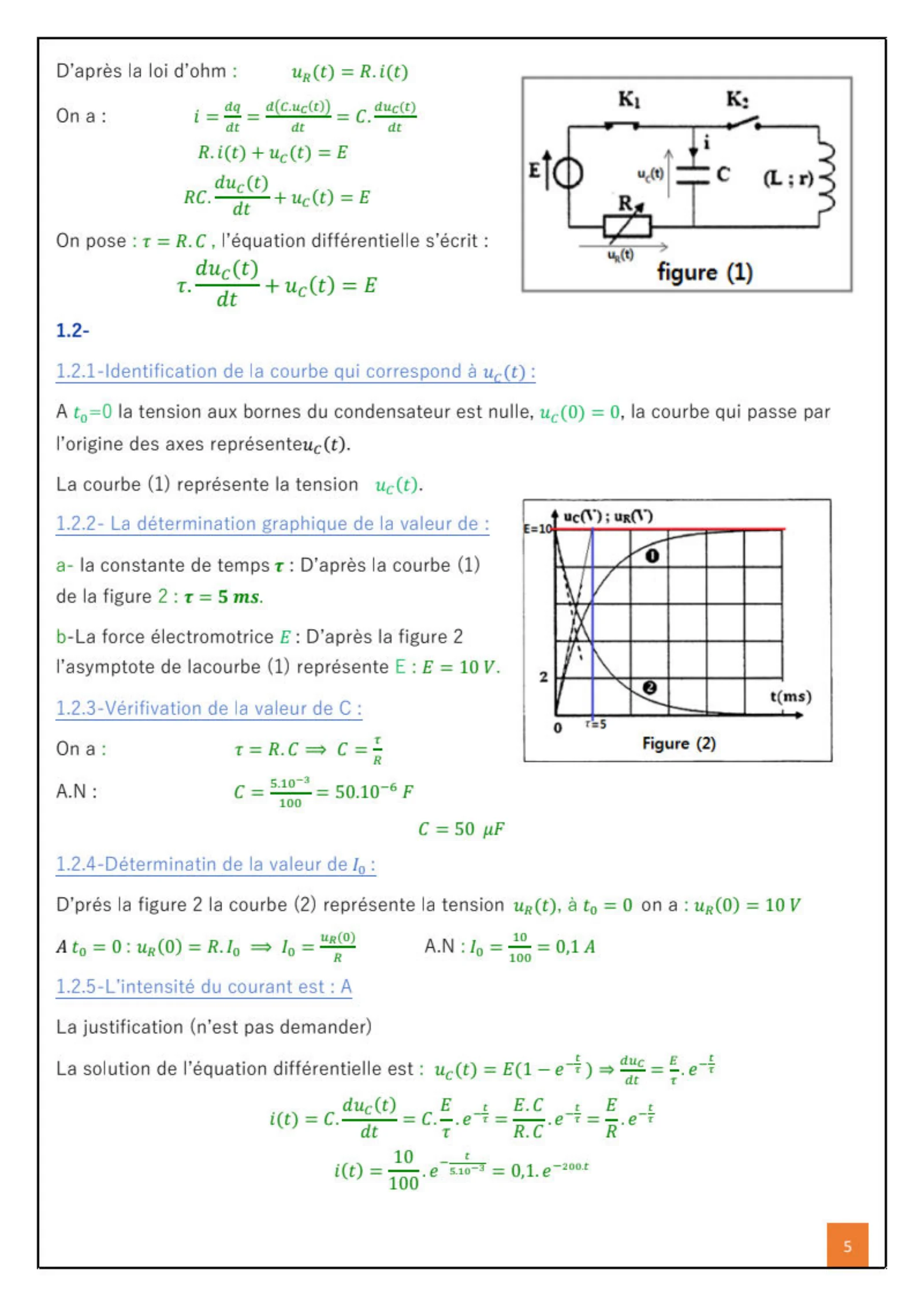 Corrige Physique Bac PC 2019 page 5