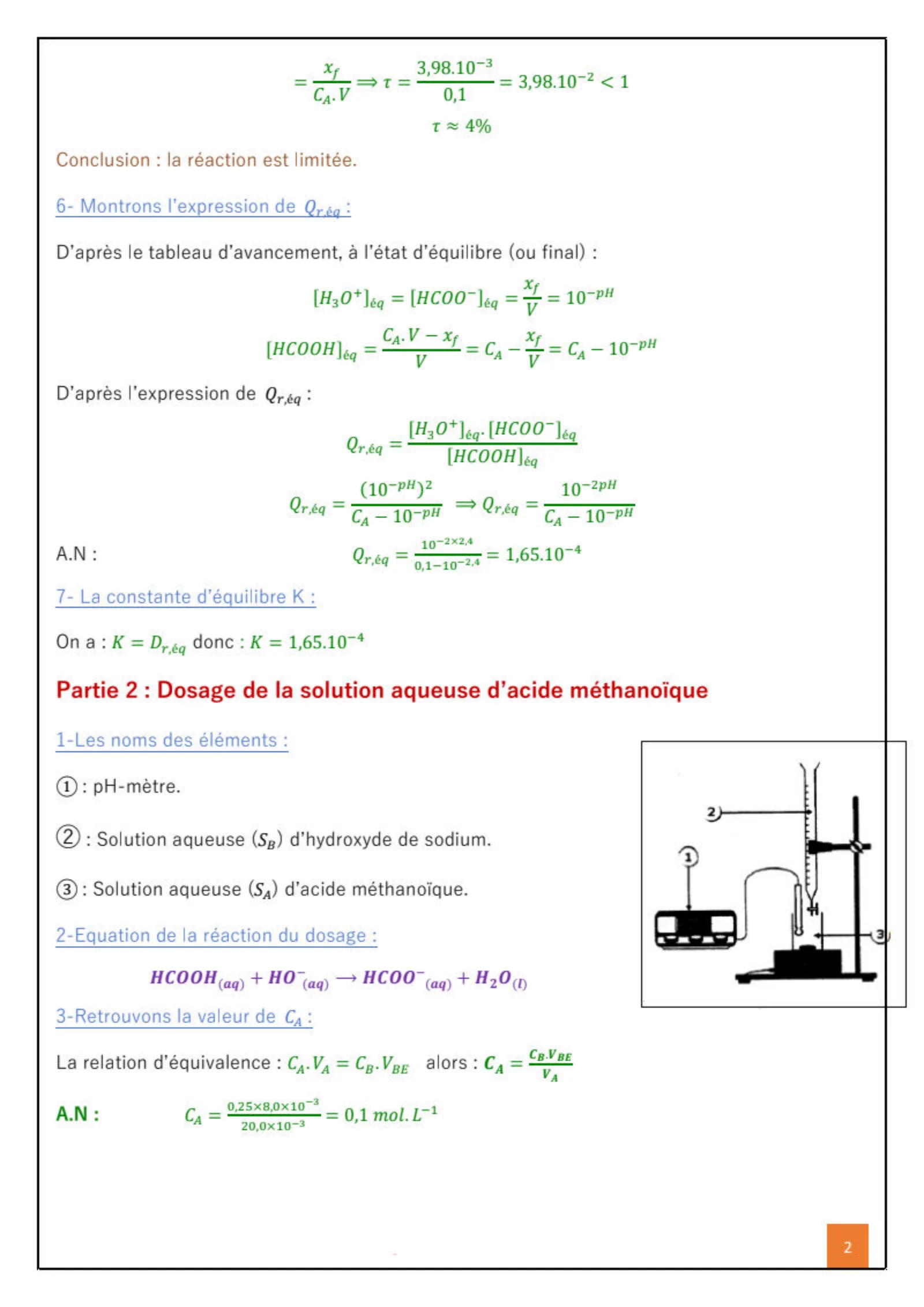 Corrige Physique Bac PC 2019 page 2