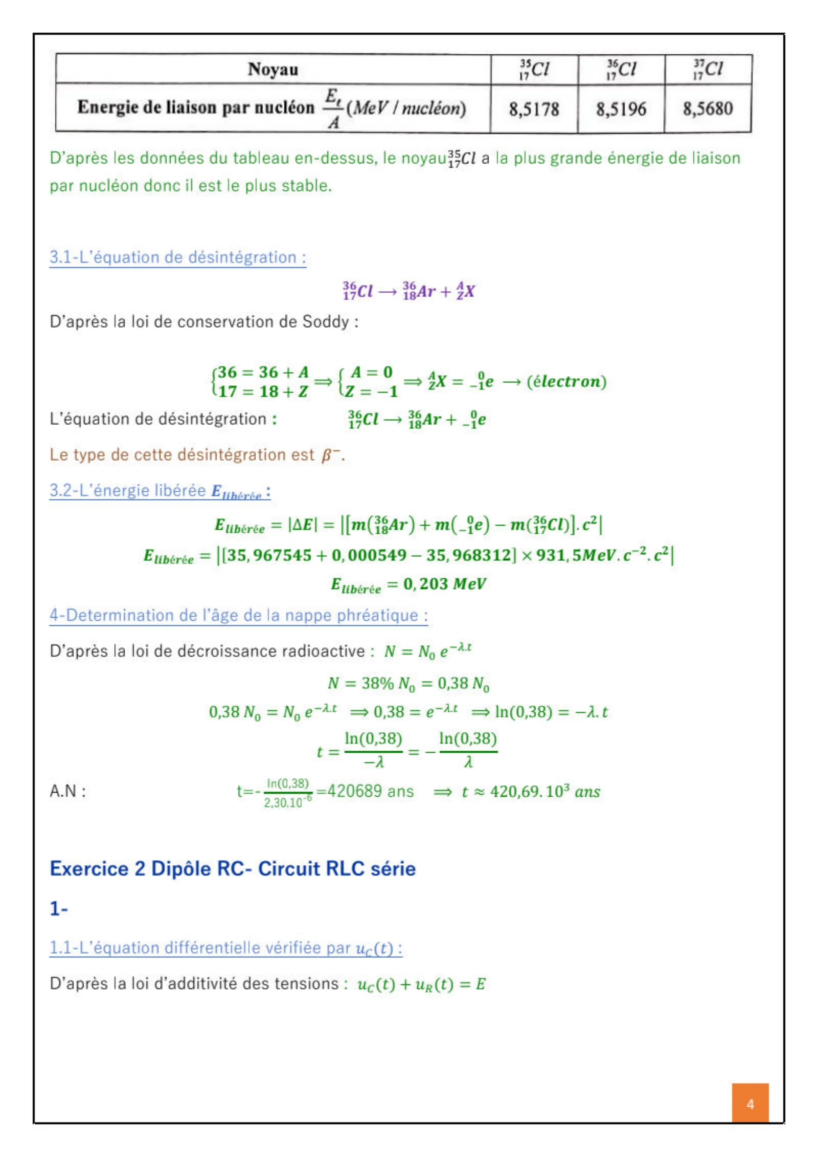 Corrige Physique Bac PC 2019 page 4