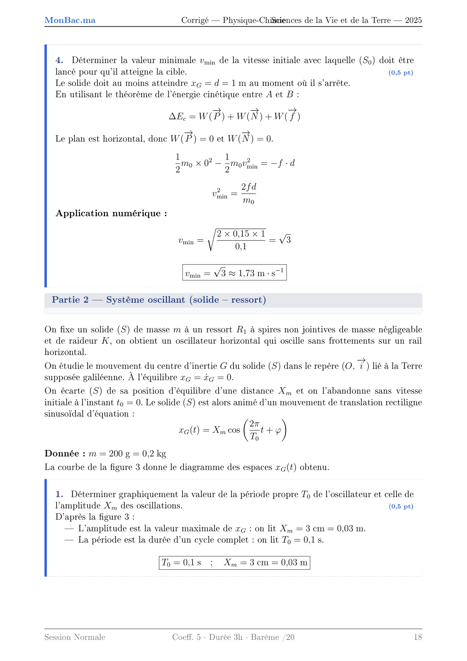 Corrige Physique Bac PC 2025 page 18