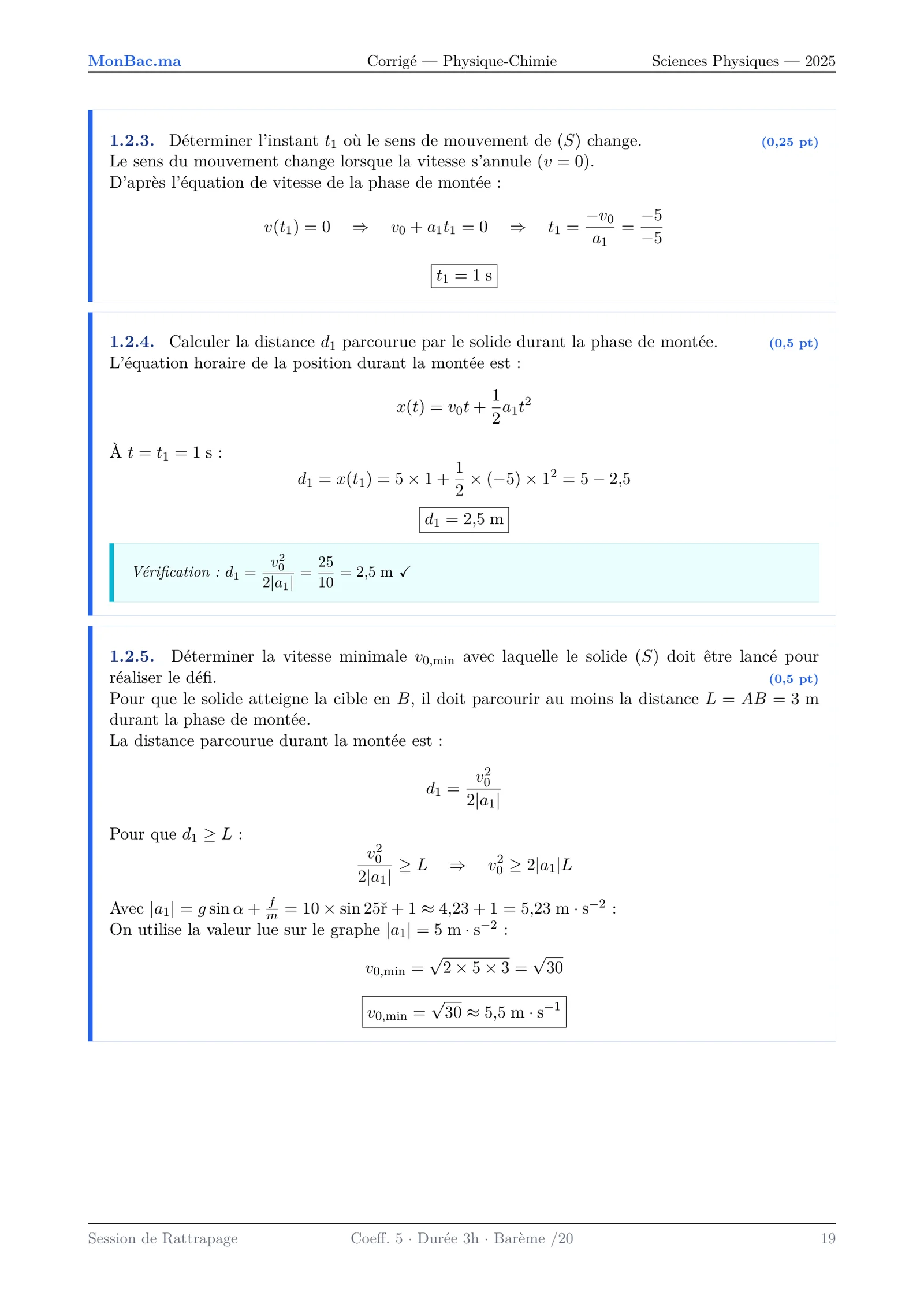 Corrige Physique Bac PC 2025 page 19