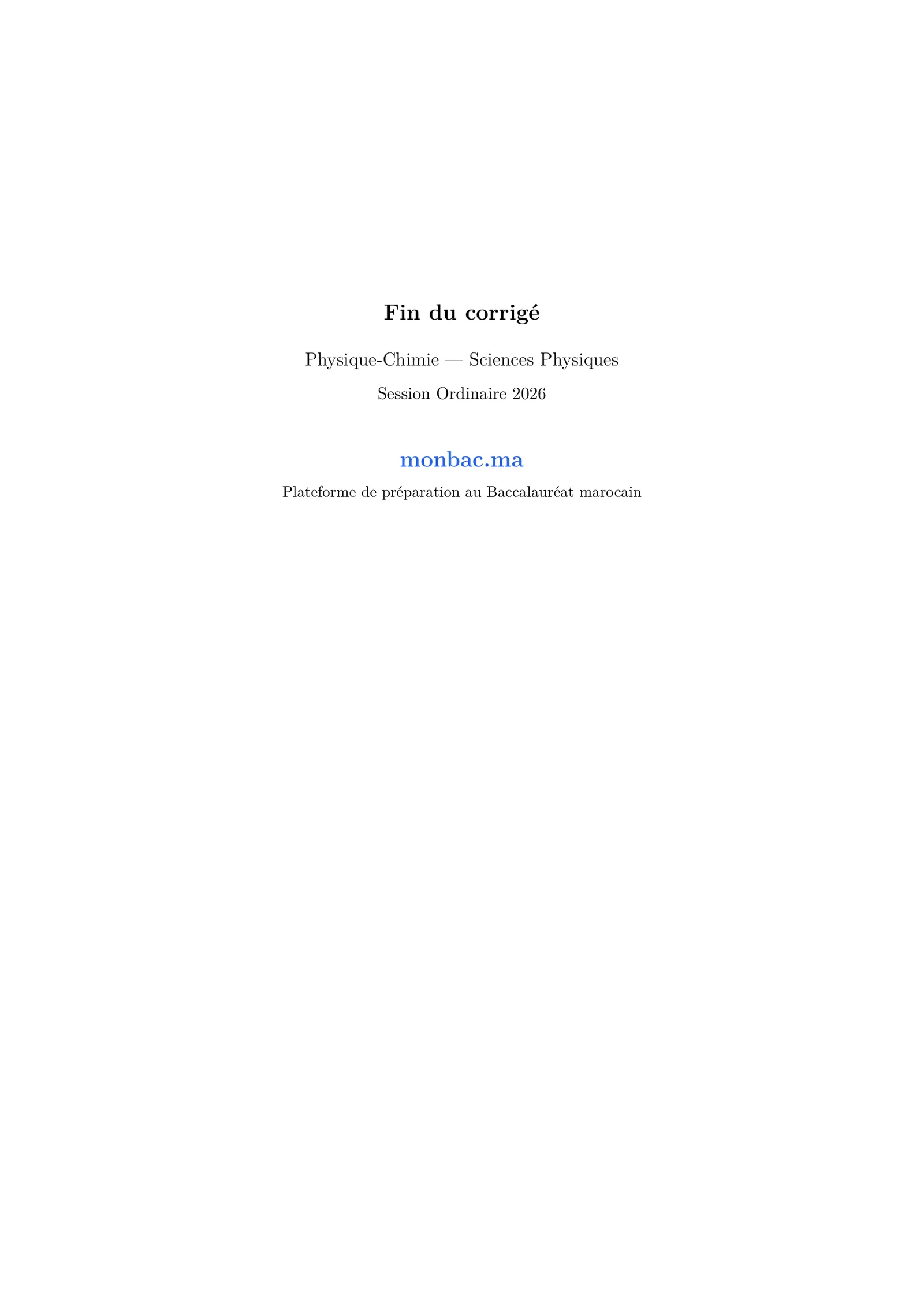 Corrige Physique Bac PC 2026 page 15