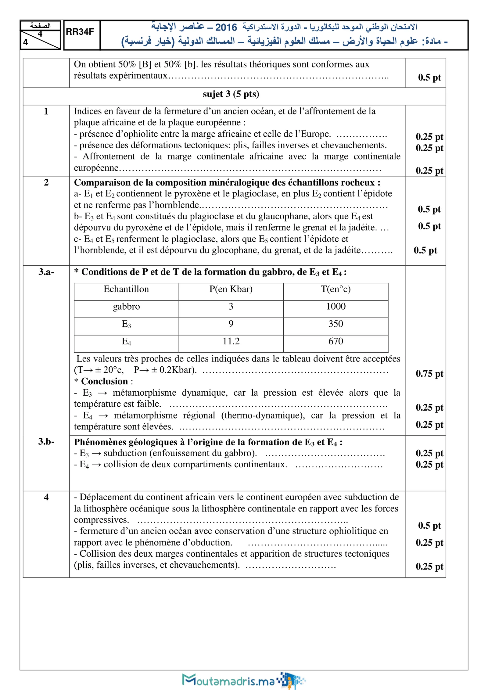 Corrige SVT Bac PC 2016 page 4