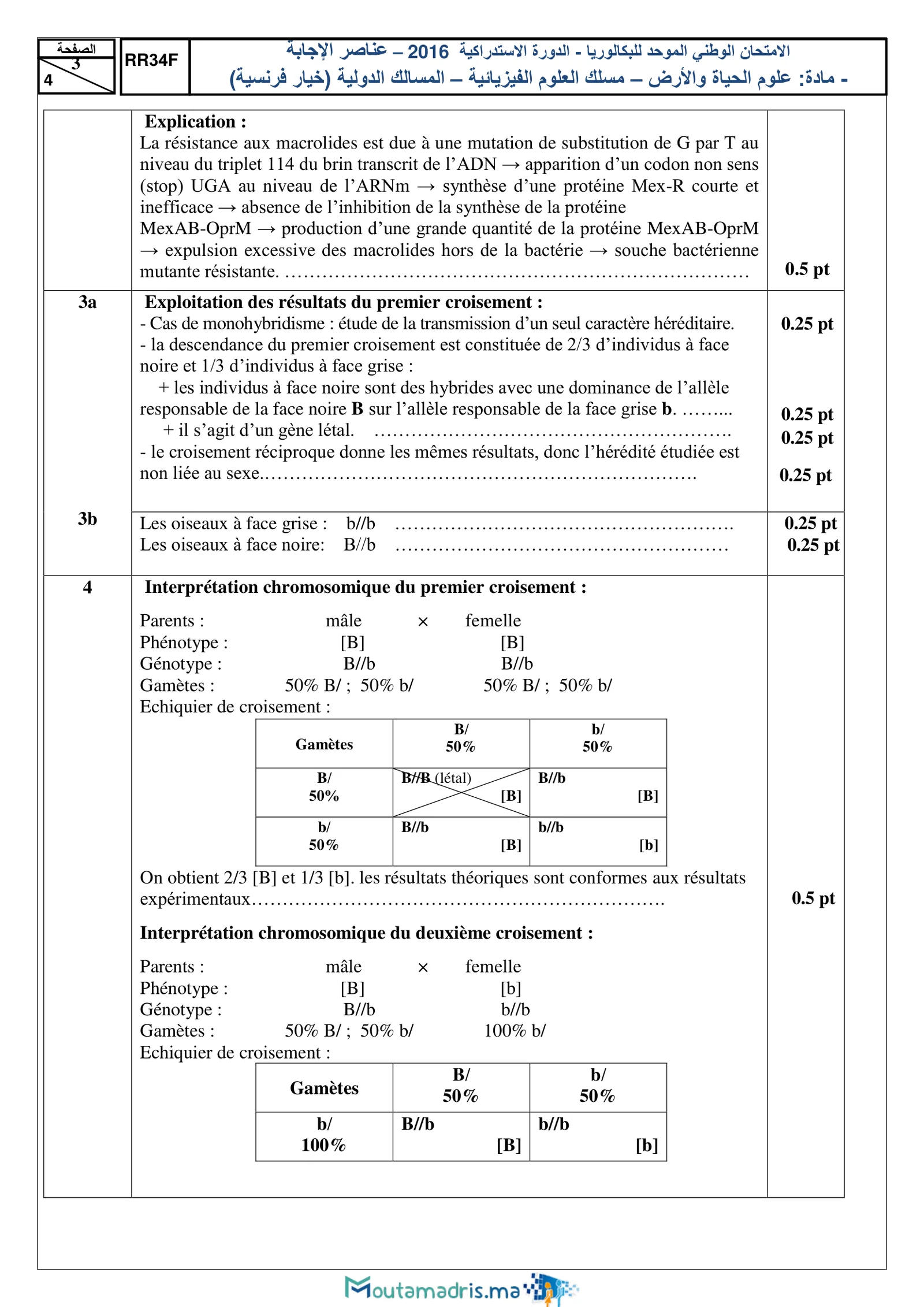 Corrige SVT Bac PC 2016 page 3
