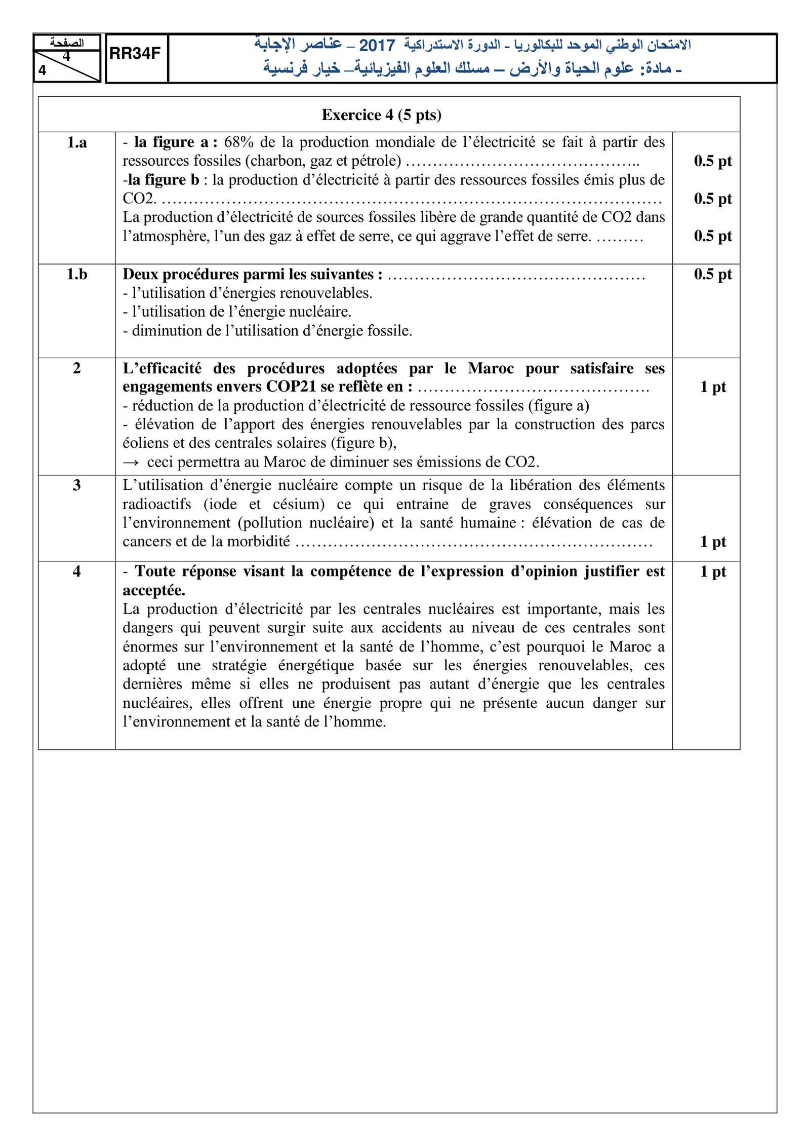 Corrige SVT Bac PC 2017 page 4
