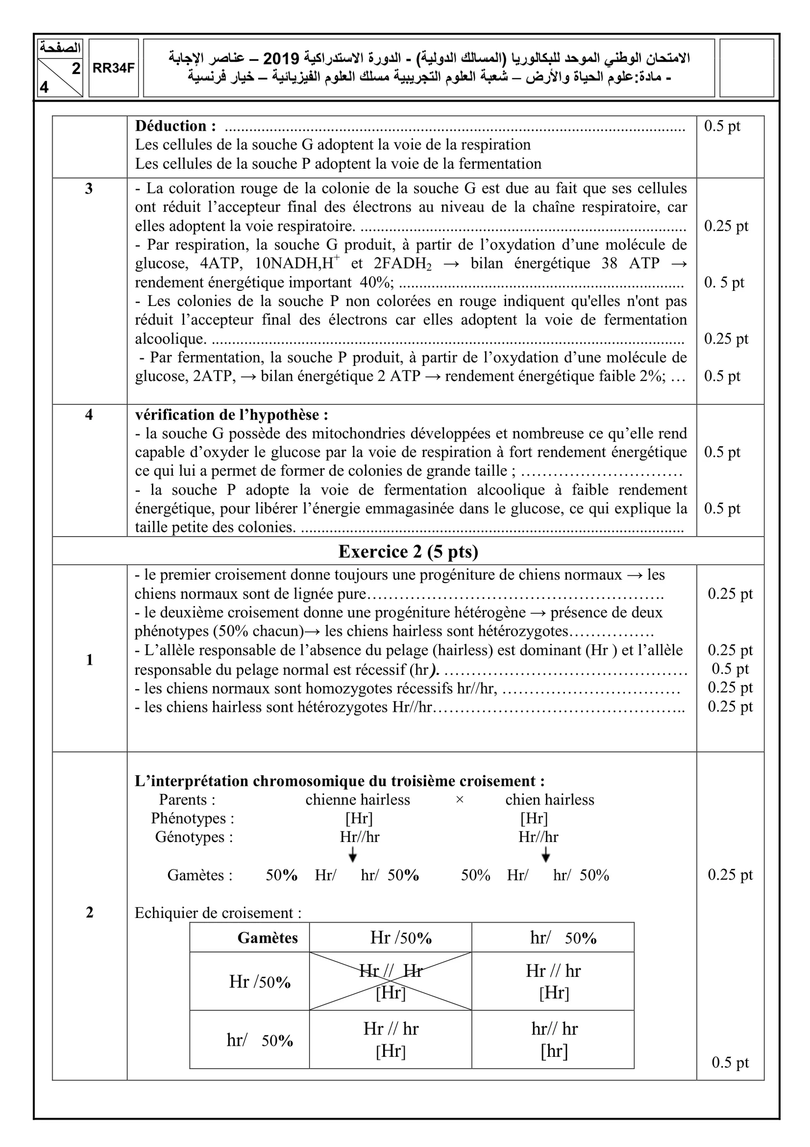 Corrige SVT Bac PC 2019 page 2