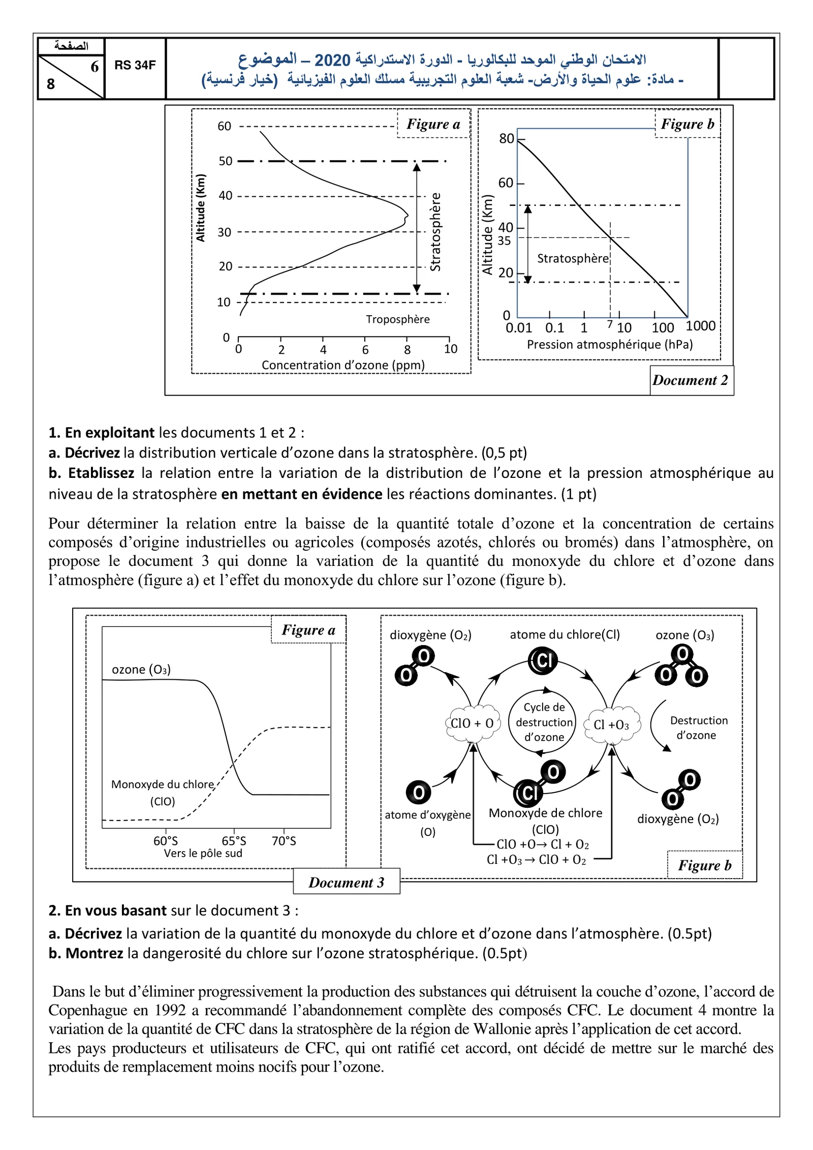 Sujet SVT Bac PC 2020 page 6