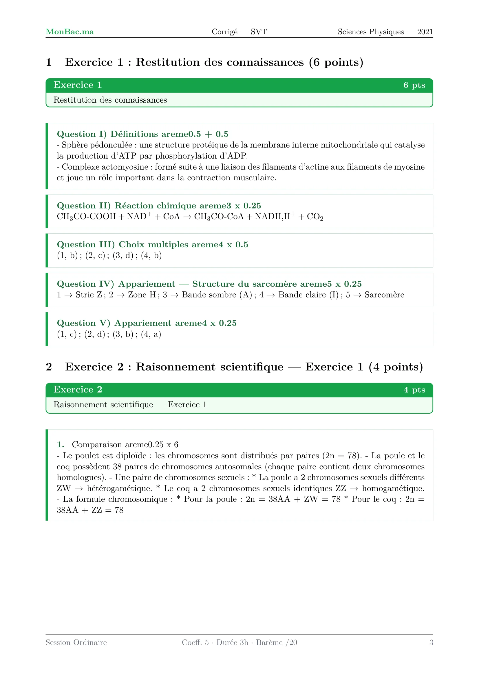 Corrige SVT Bac PC 2021 page 3