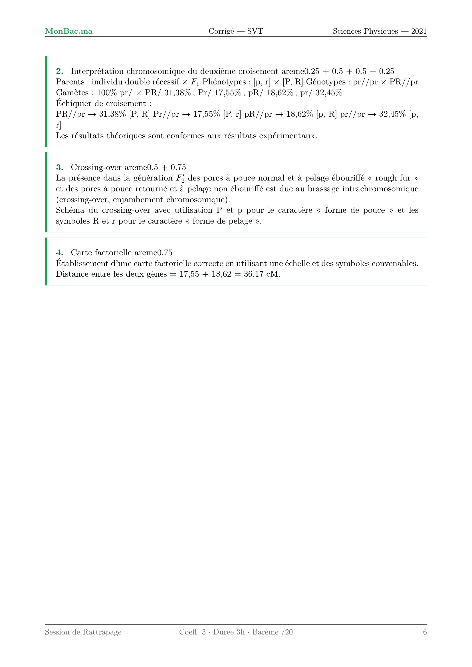 Corrige SVT Bac PC 2021 page 6