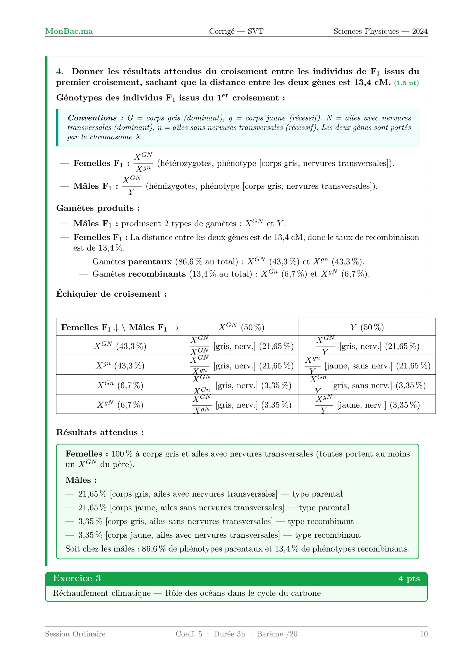 Corrige SVT Bac PC 2024 page 10