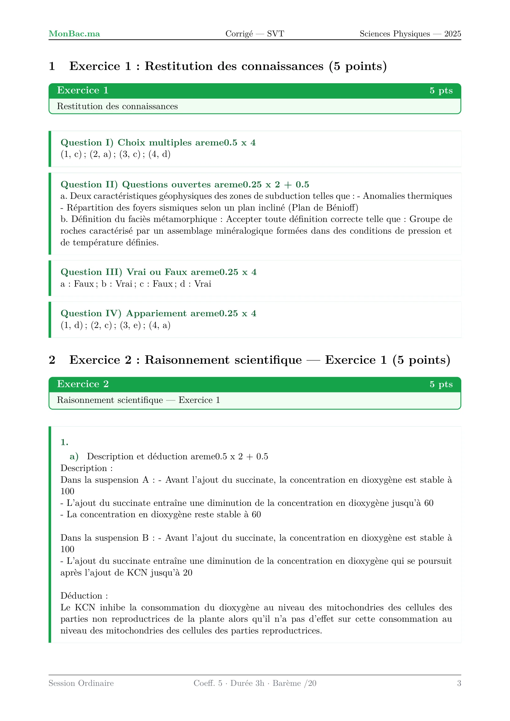 Corrige SVT Bac PC 2025 page 3
