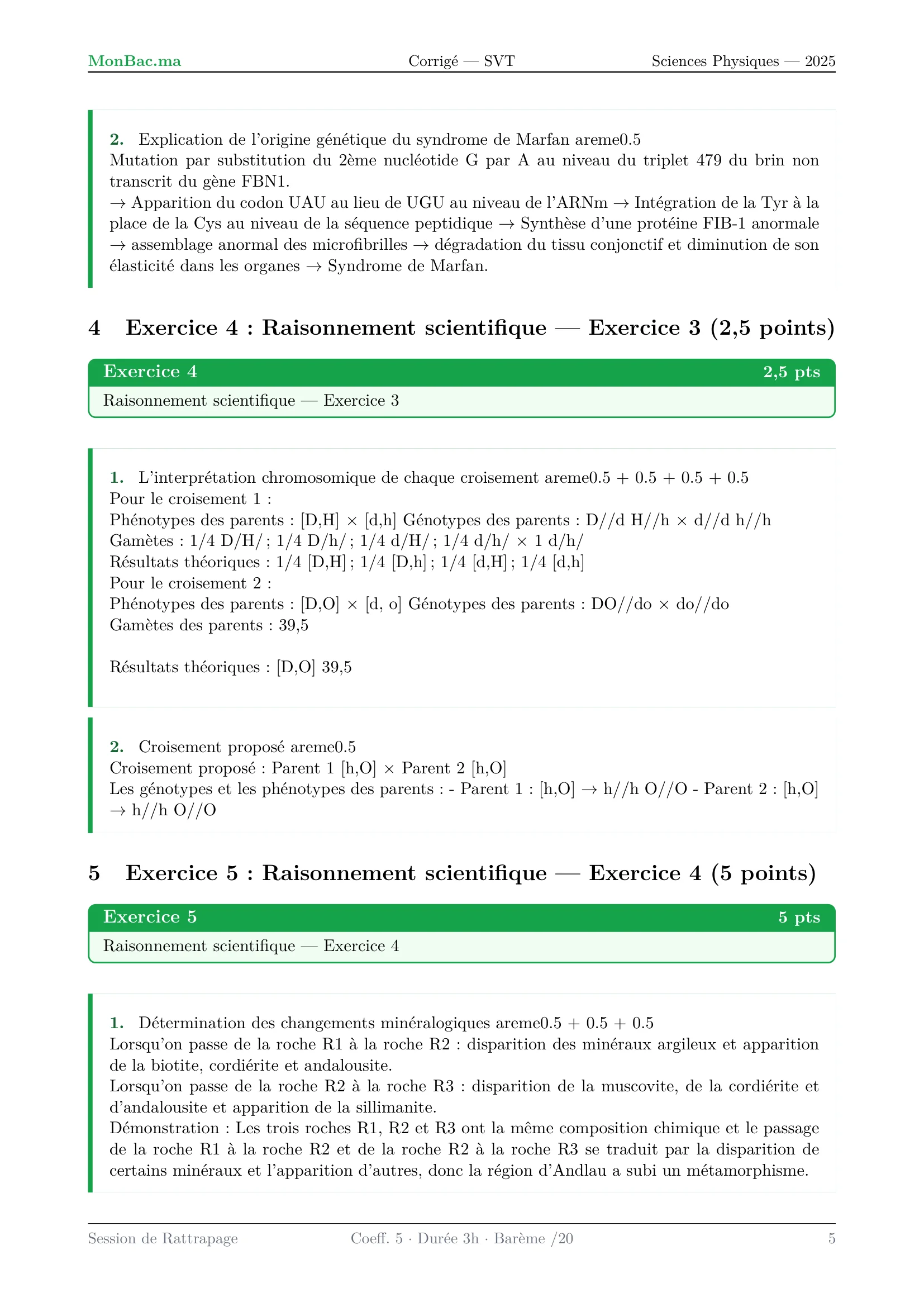 Corrige SVT Bac PC 2025 page 5