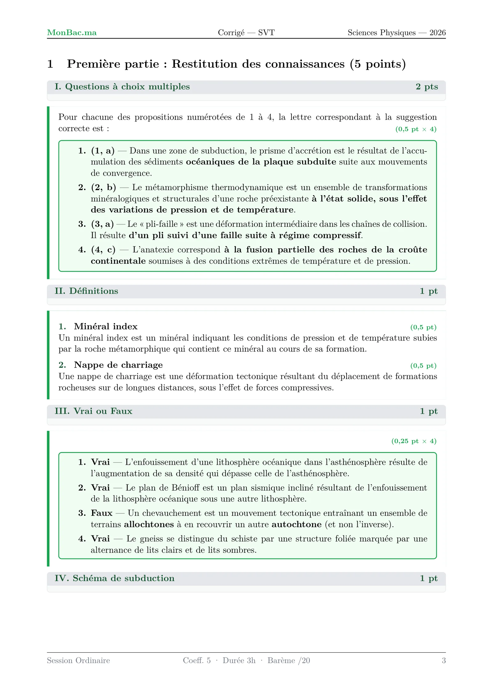 Corrige SVT Bac PC 2026 page 3