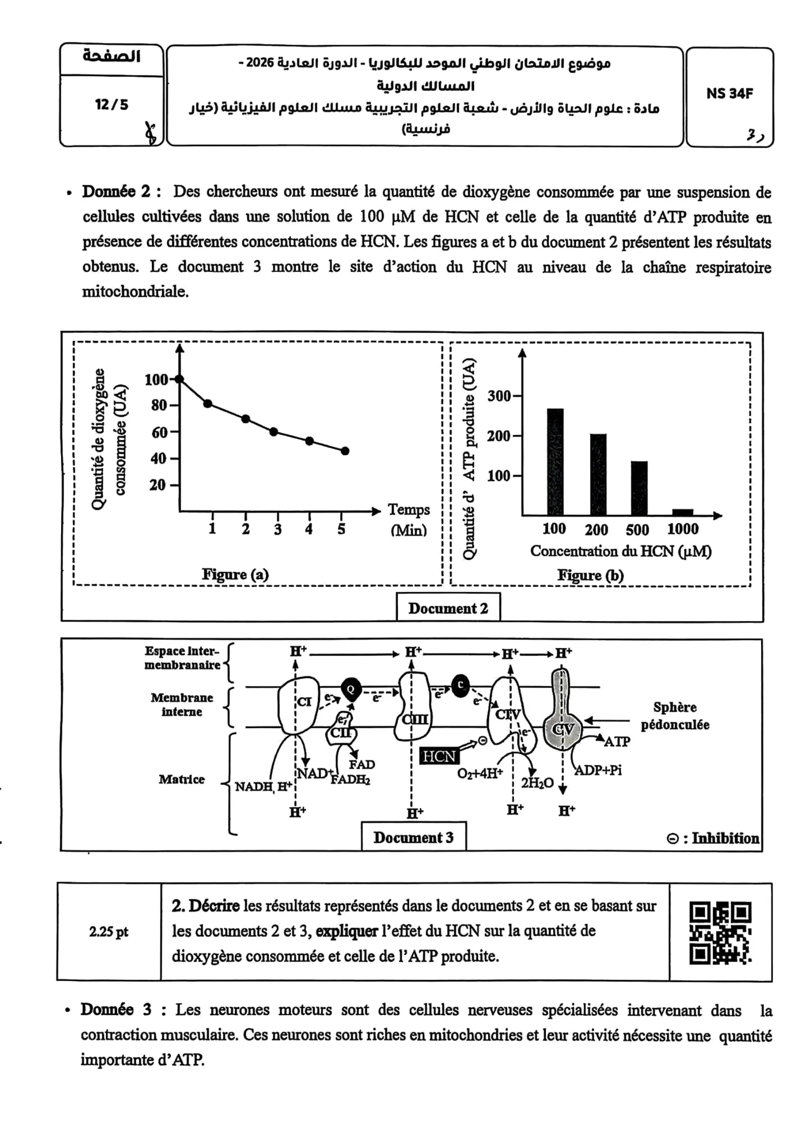 Sujet SVT Bac PC 2026 page 4