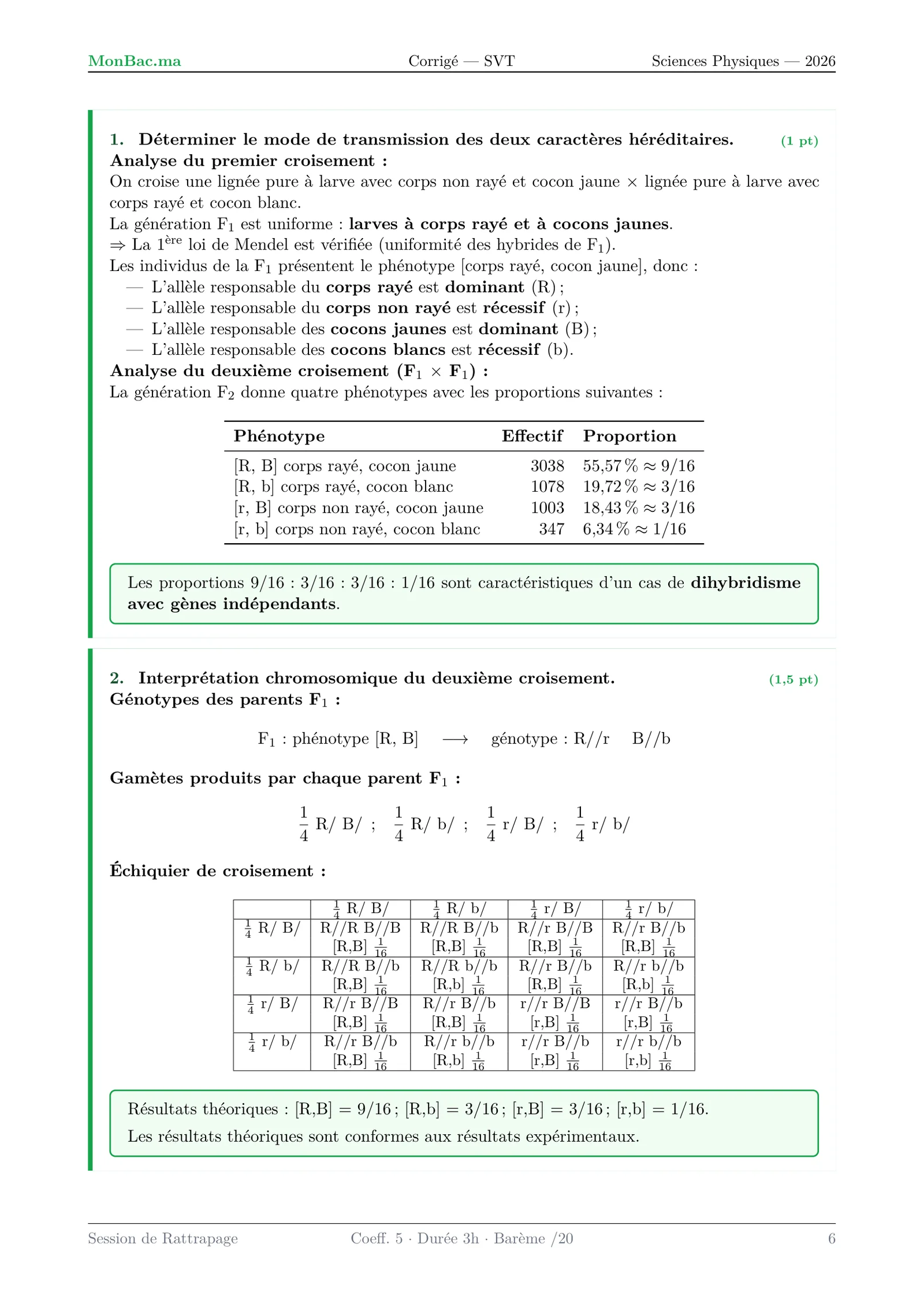 Corrige SVT Bac PC 2026 page 6