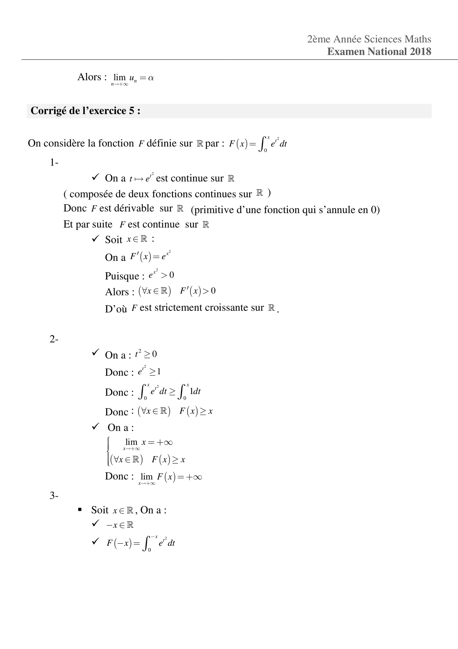 Corrige Math Bac SM 2018 page 16