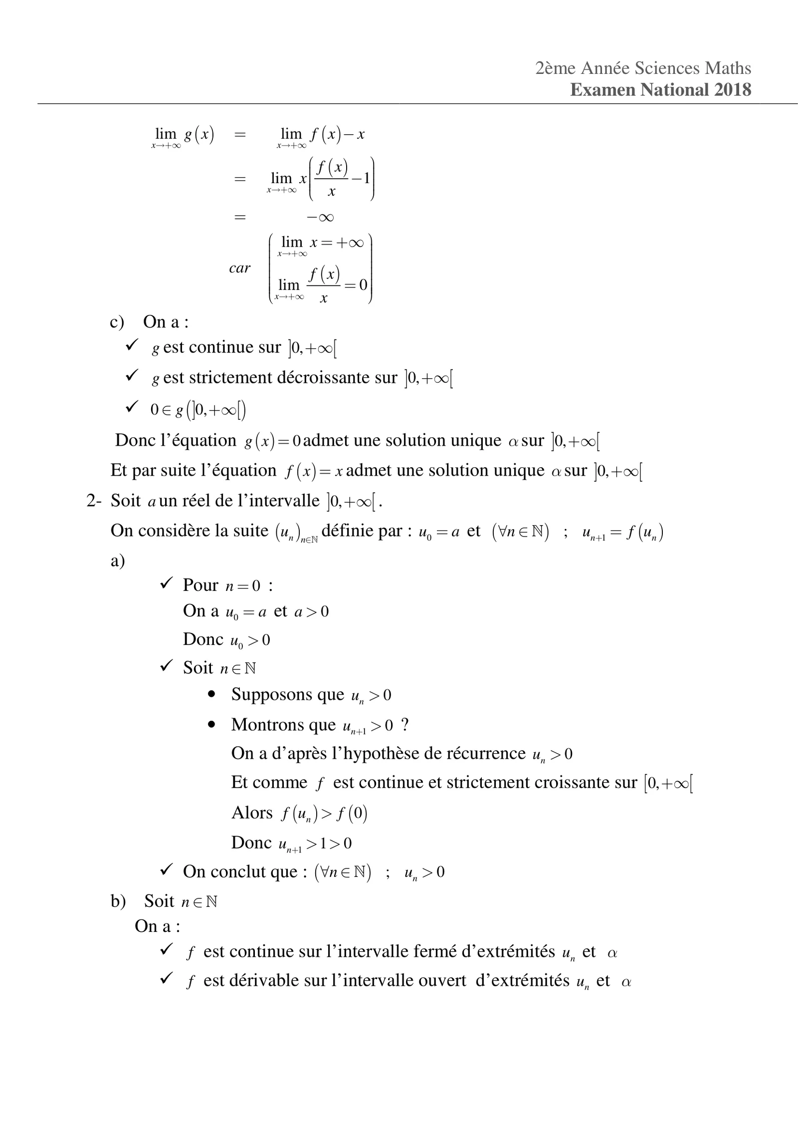 Corrige Math Bac SM 2018 page 14