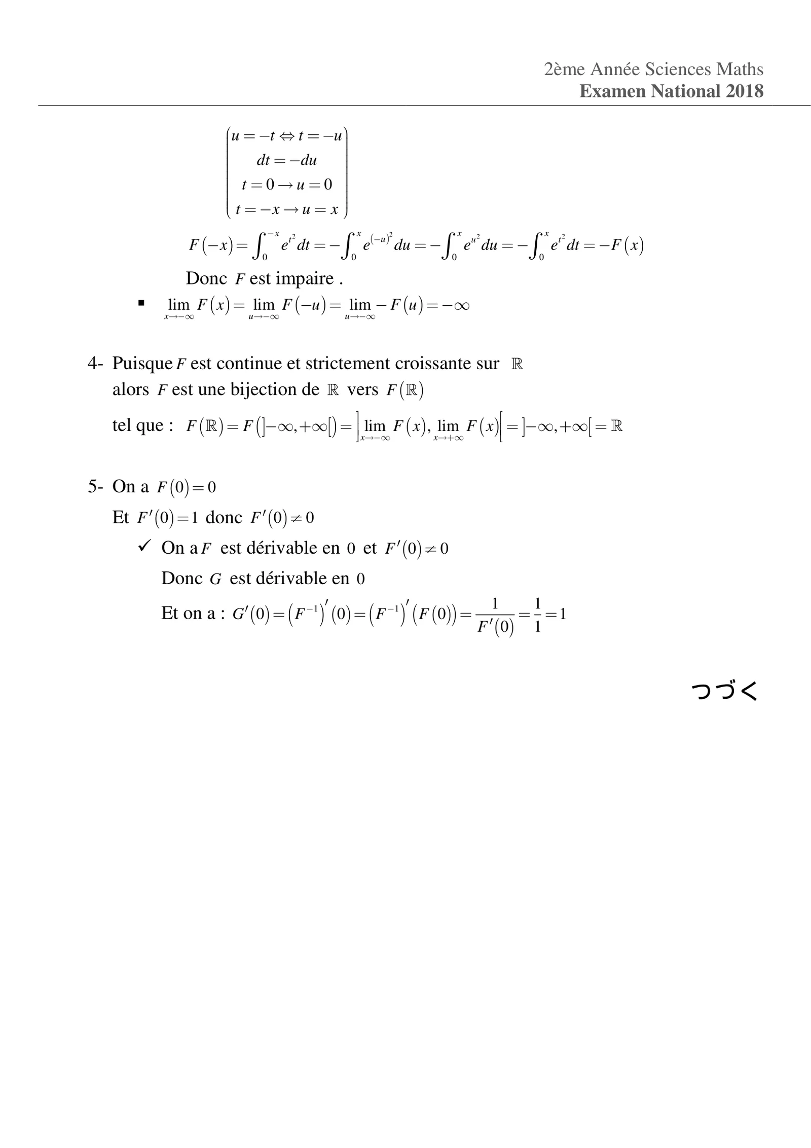 Corrige Math Bac SM 2018 page 17