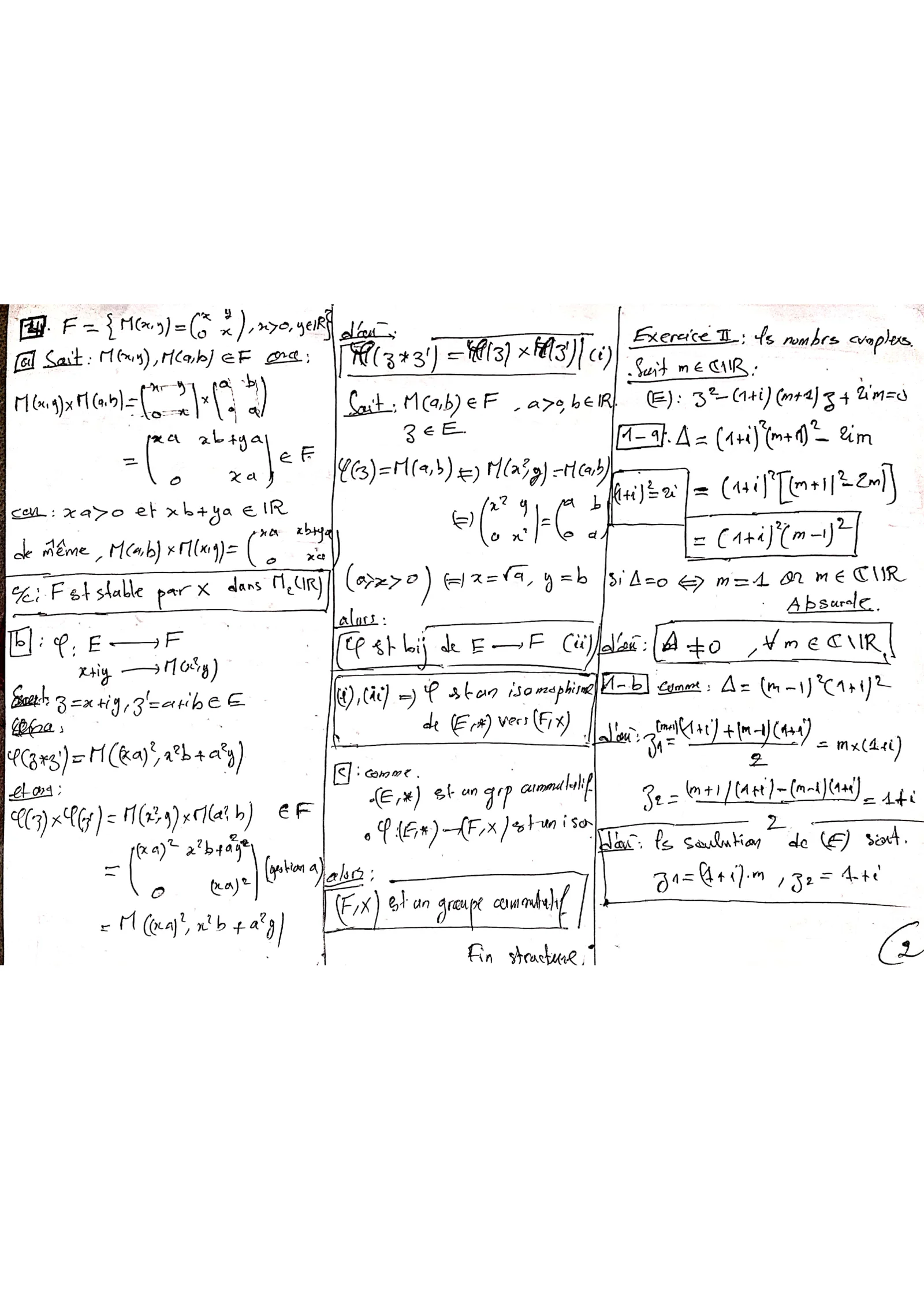 Corrige Math Bac SM 2019 page 2