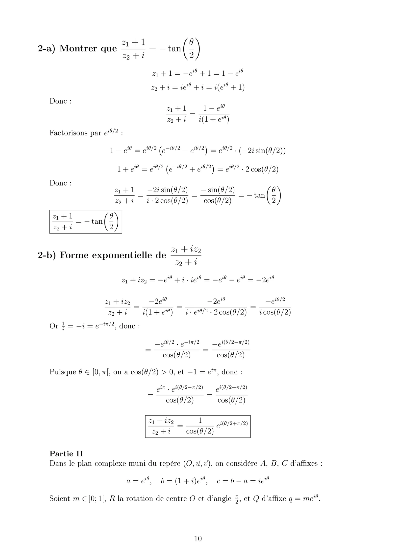 Corrige Math Bac SM 2025 page 10