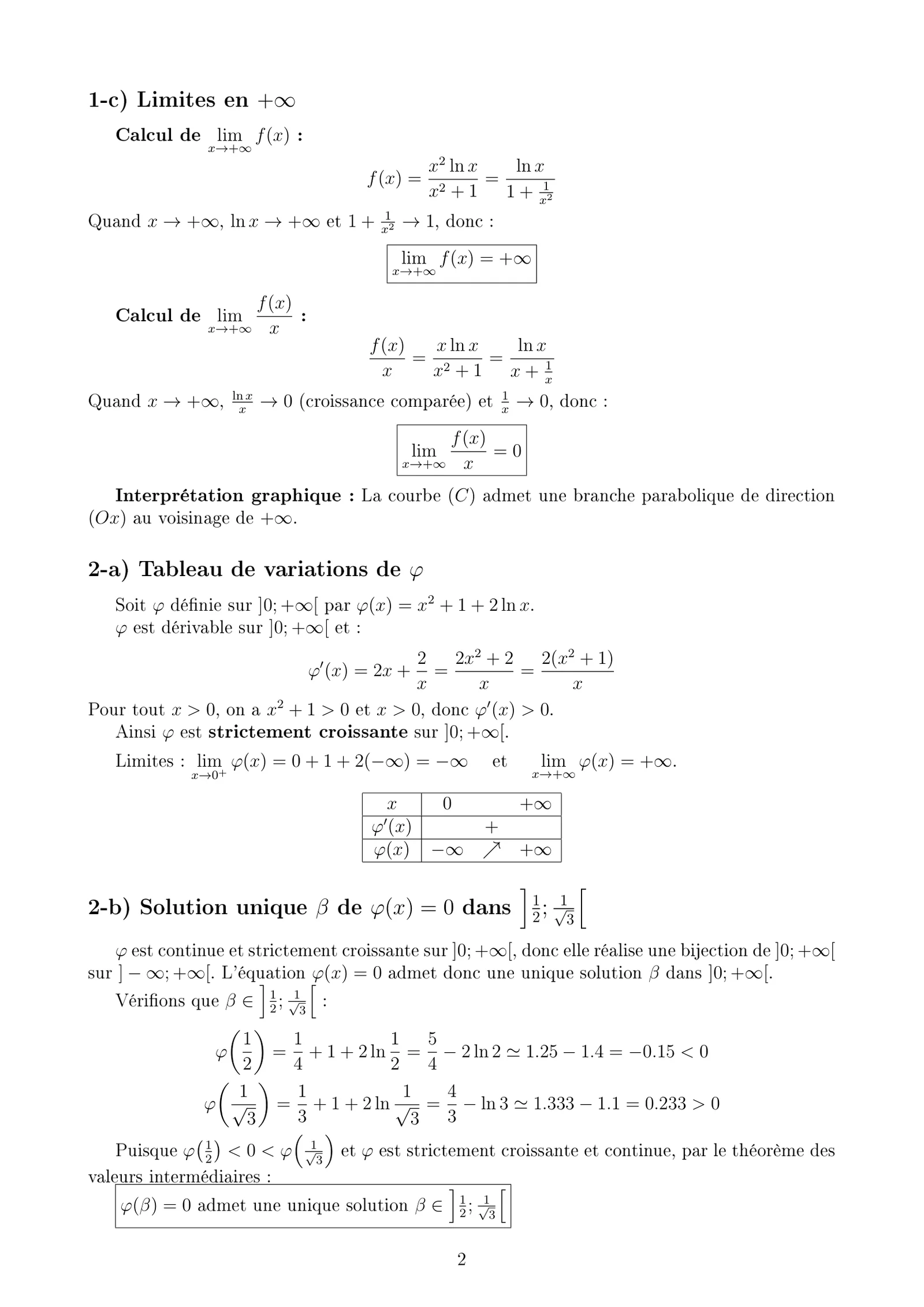 Corrige Math Bac SM 2025 page 2