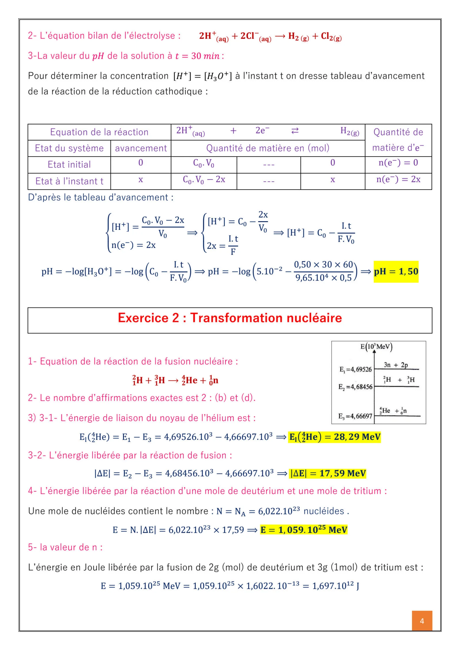 Corrige Physique Bac SM 2019 page 4