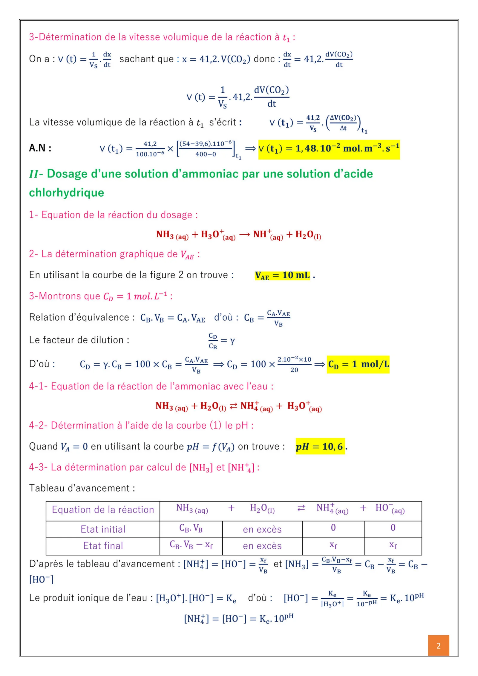 Corrige Physique Bac SM 2019 page 2