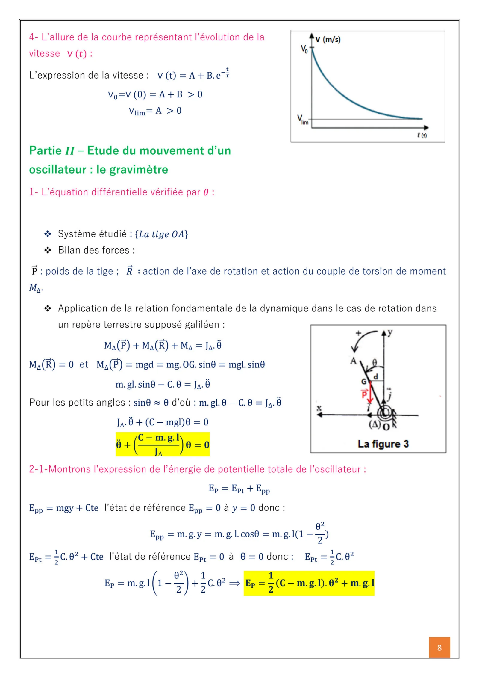 Corrige Physique Bac SM 2019 page 8