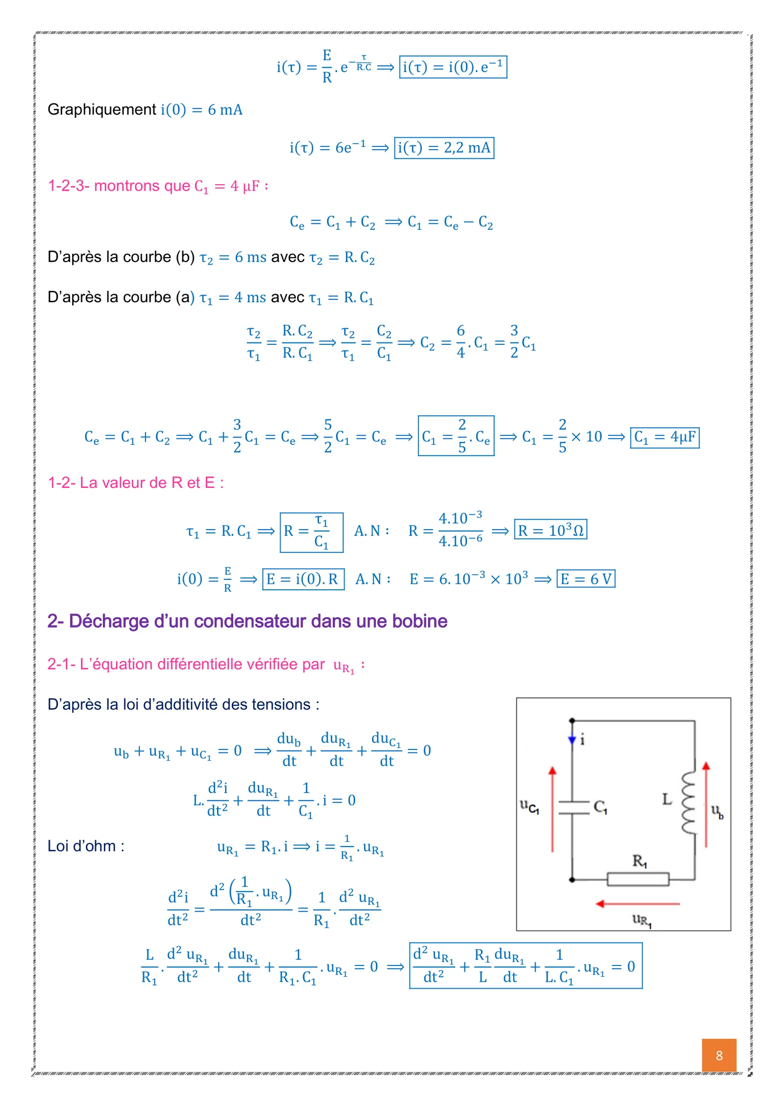 Corrige Physique Bac SM 2020 page 8