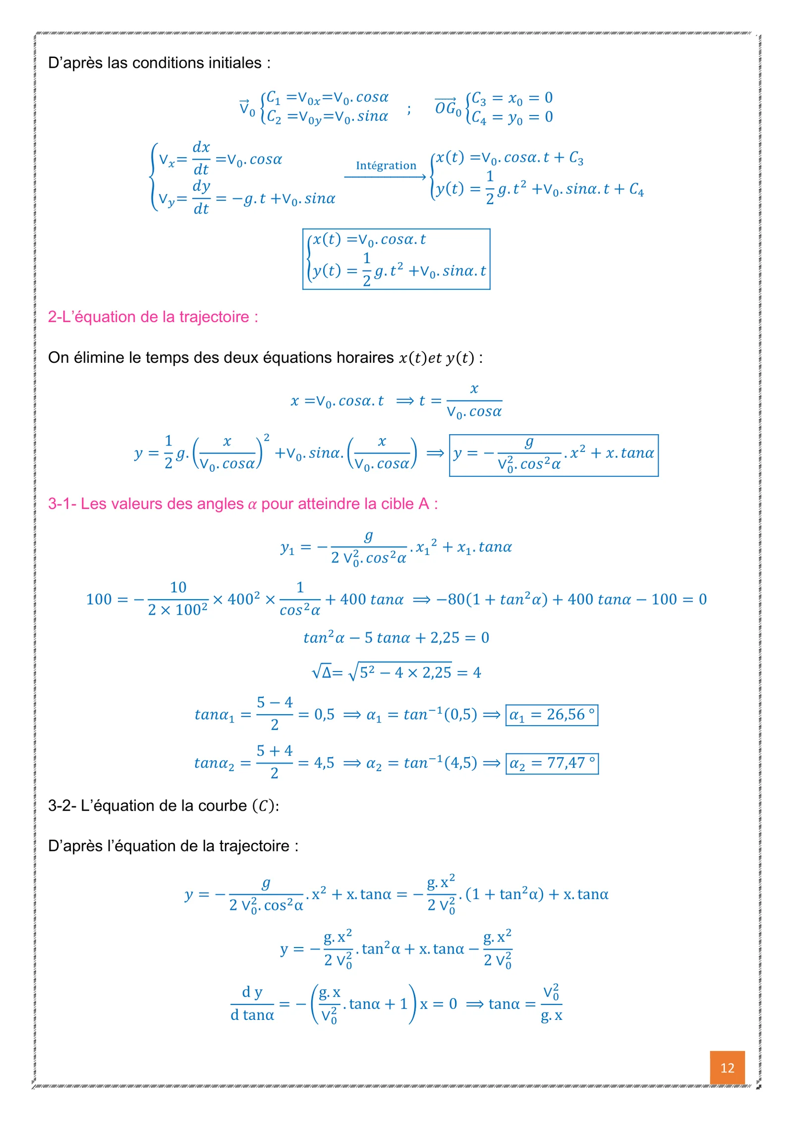 Corrige Physique Bac SM 2020 page 12