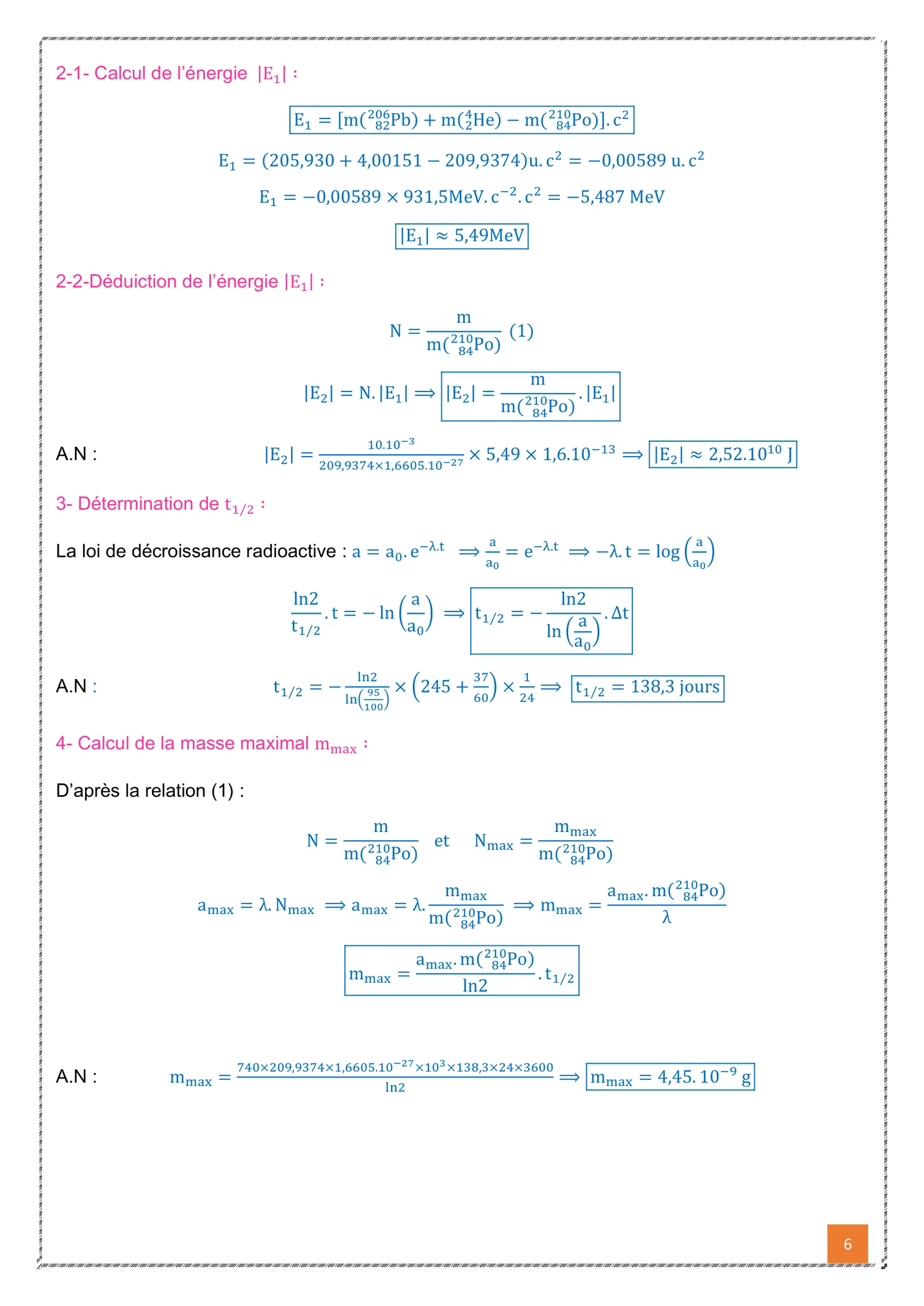 Corrige Physique Bac SM 2020 page 6