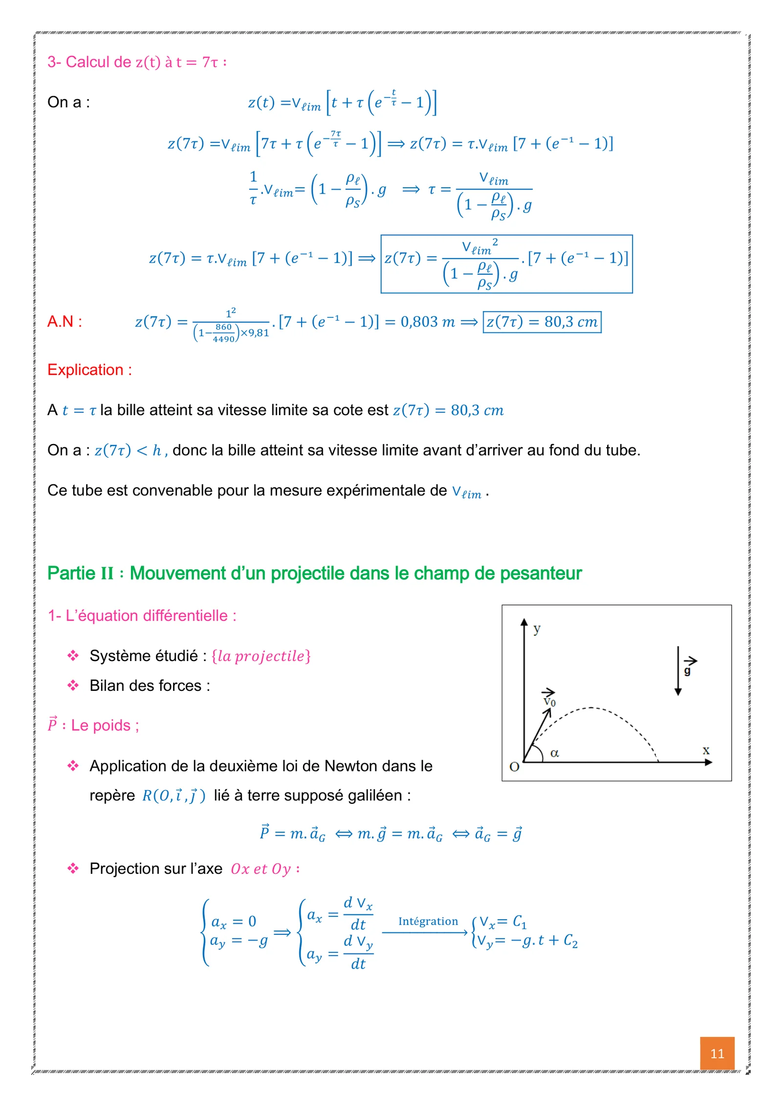 Corrige Physique Bac SM 2020 page 11