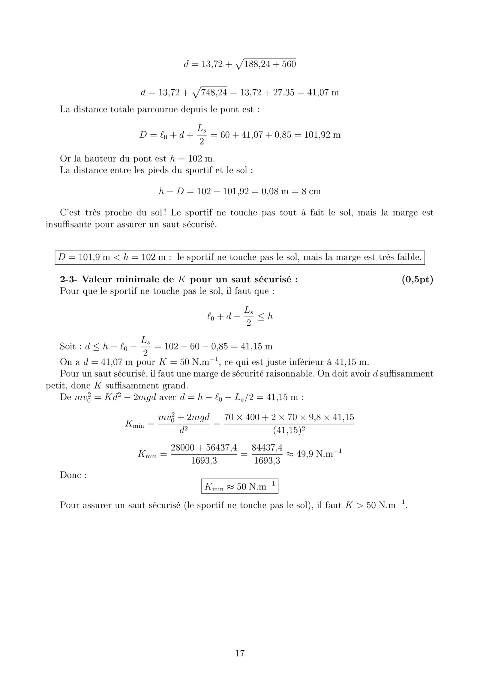 Corrige Physique Bac SM 2025 page 17