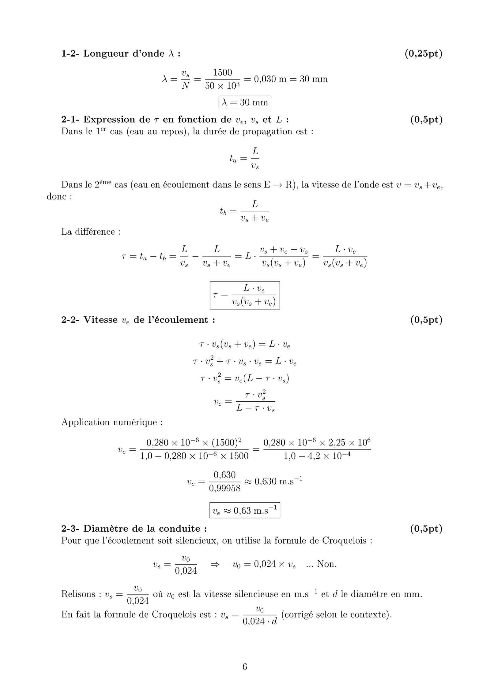 Corrige Physique Bac SM 2025 page 6