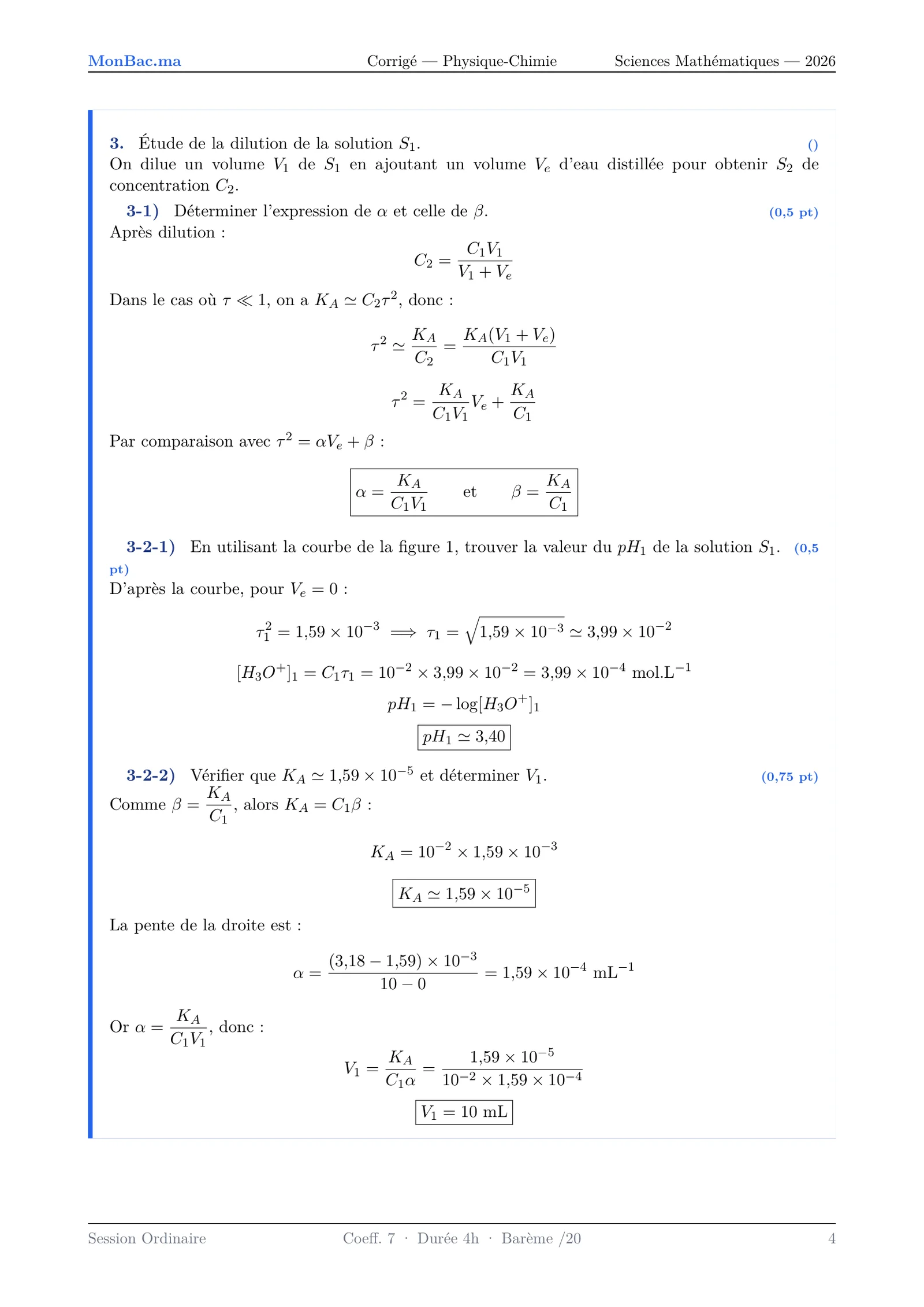 Corrige Physique Bac SM 2026 page 4