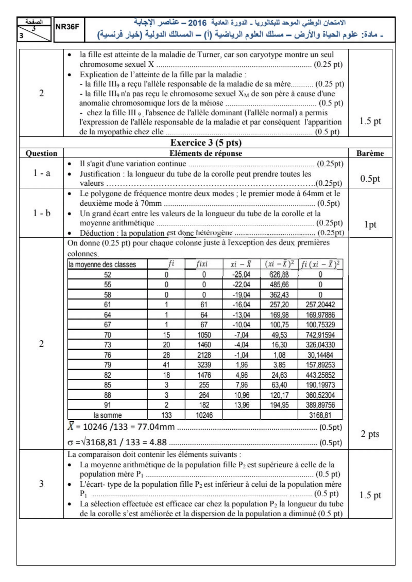 Corrige SVT Bac SM 2016 page 3