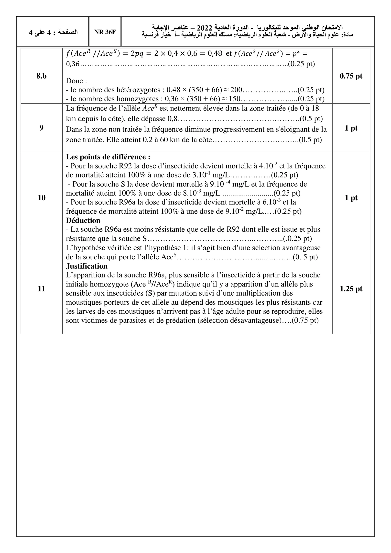 Corrige SVT Bac SM 2022 page 4