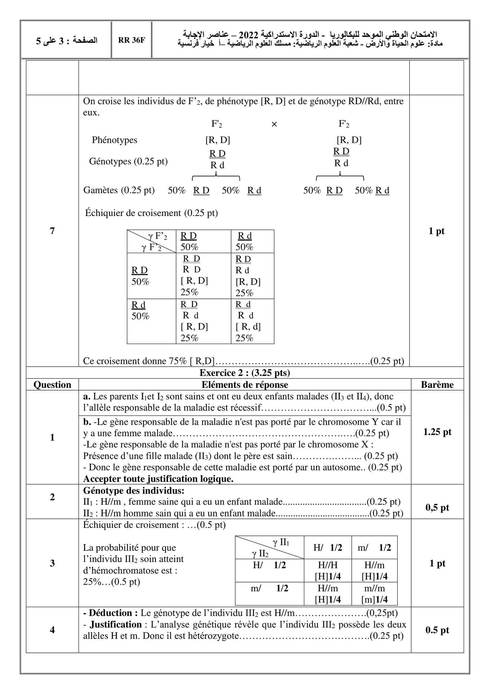 Corrige SVT Bac SM 2022 page 3
