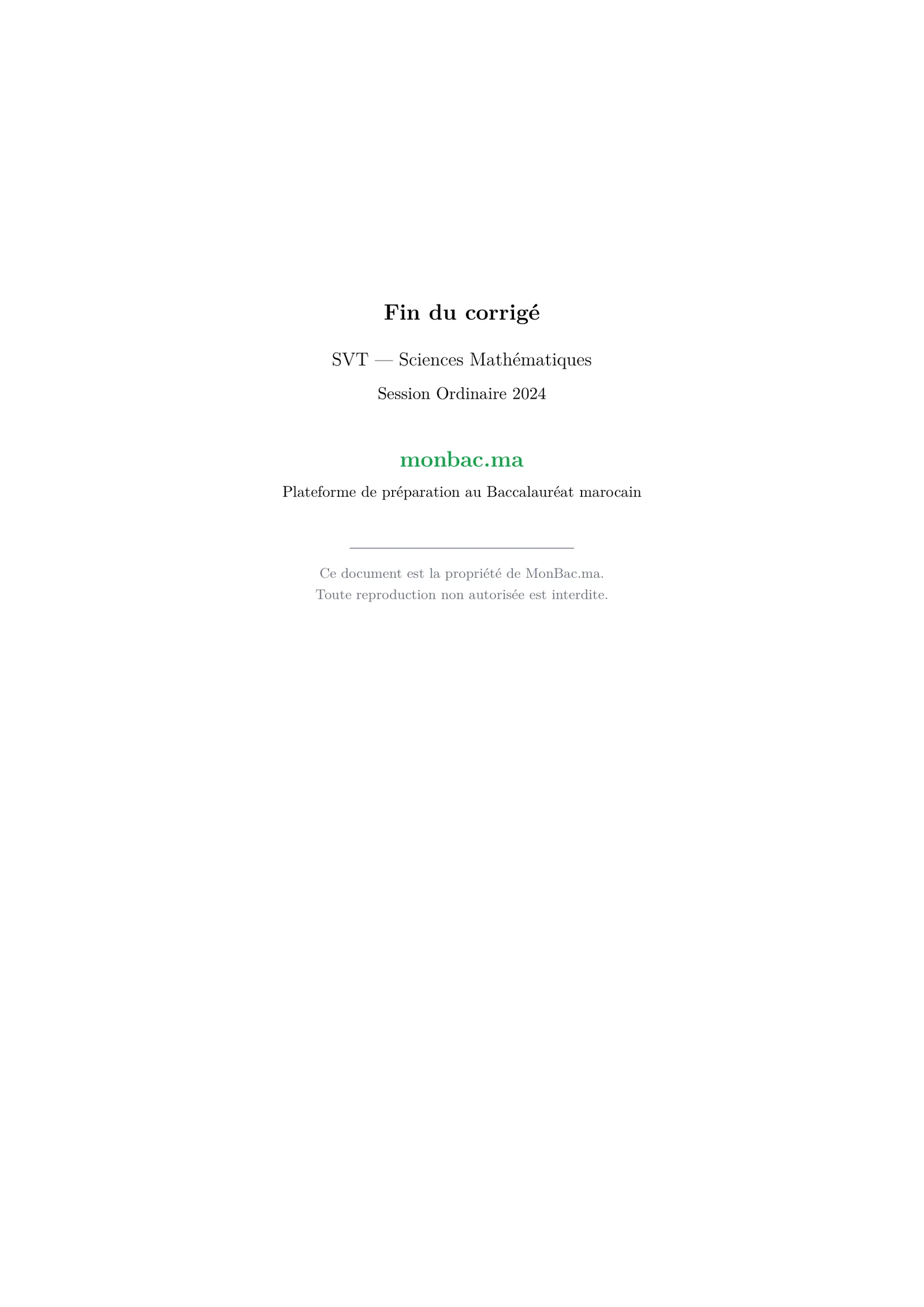 Corrige SVT Bac SM 2024 page 16