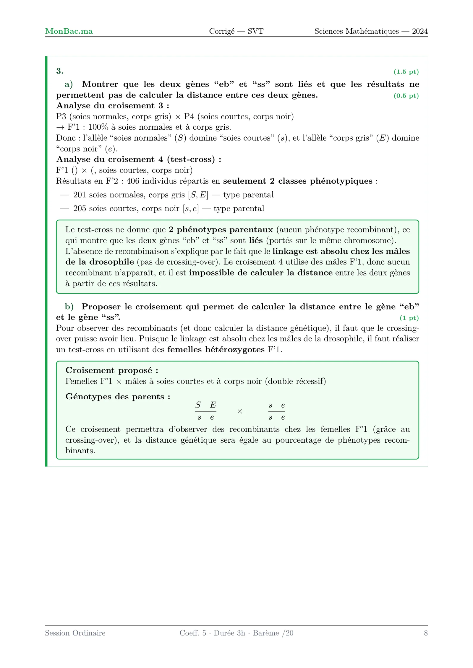 Corrige SVT Bac SM 2024 page 8