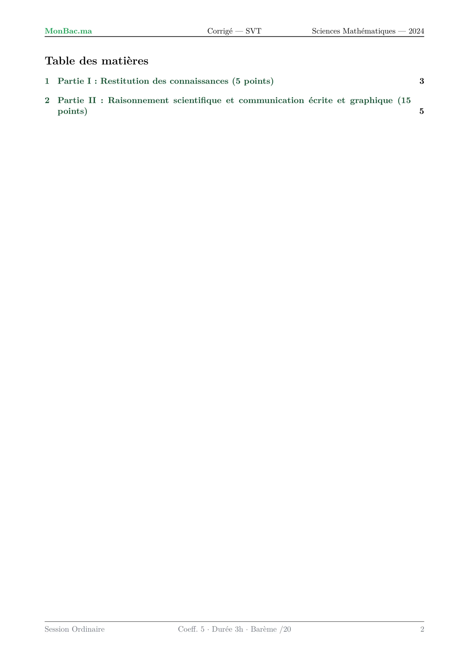 Corrige SVT Bac SM 2024 page 2