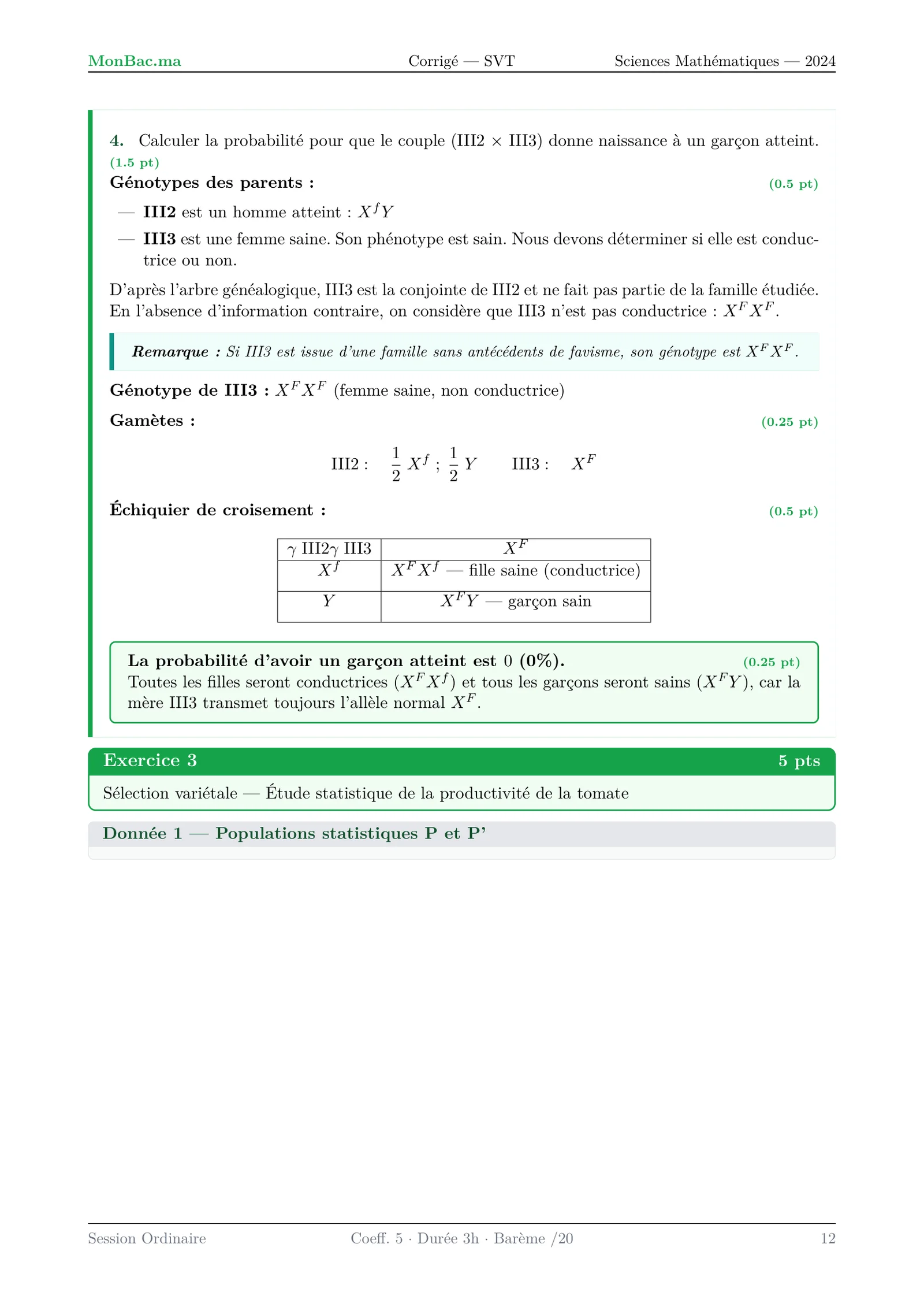 Corrige SVT Bac SM 2024 page 12
