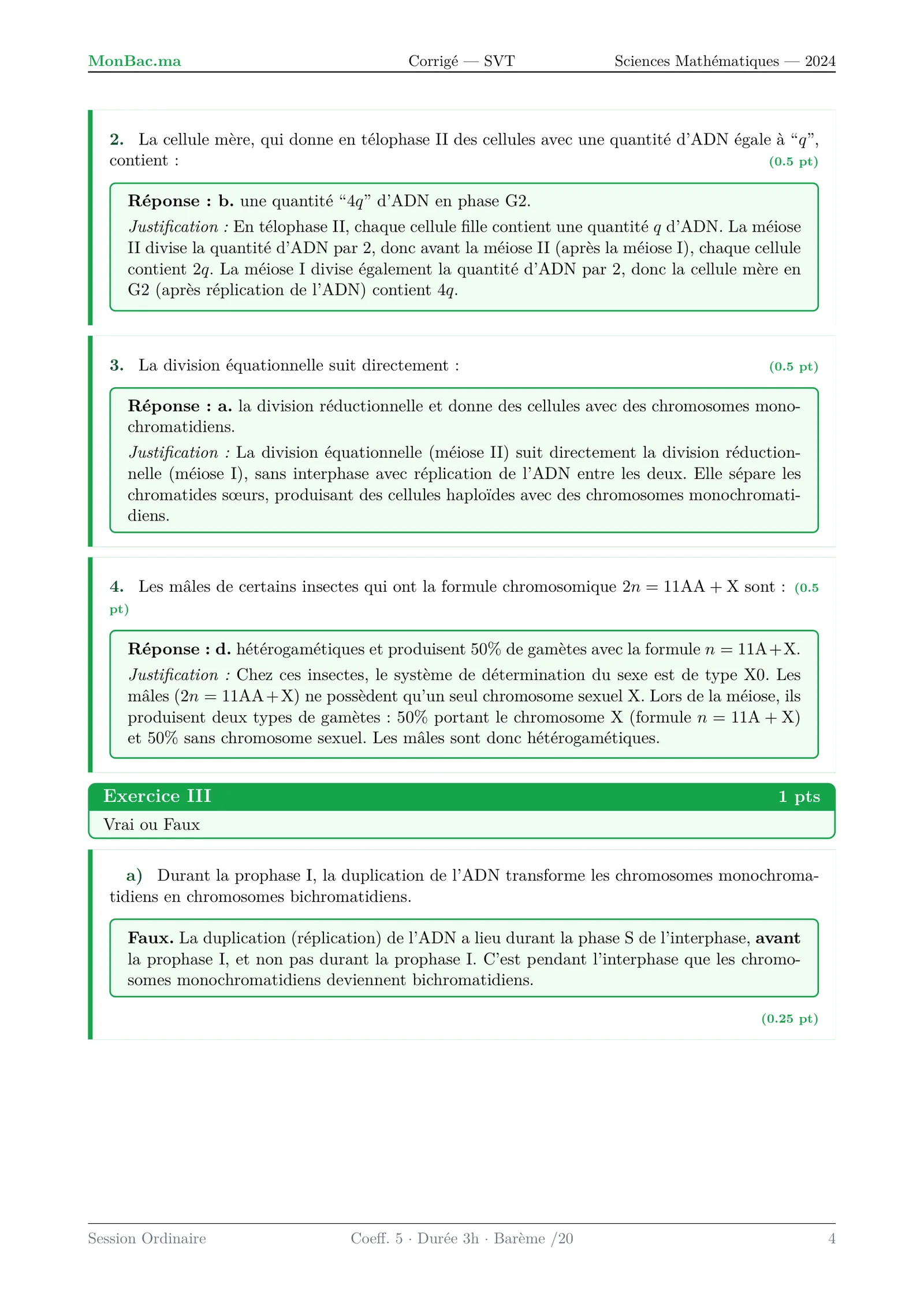 Corrige SVT Bac SM 2024 page 4