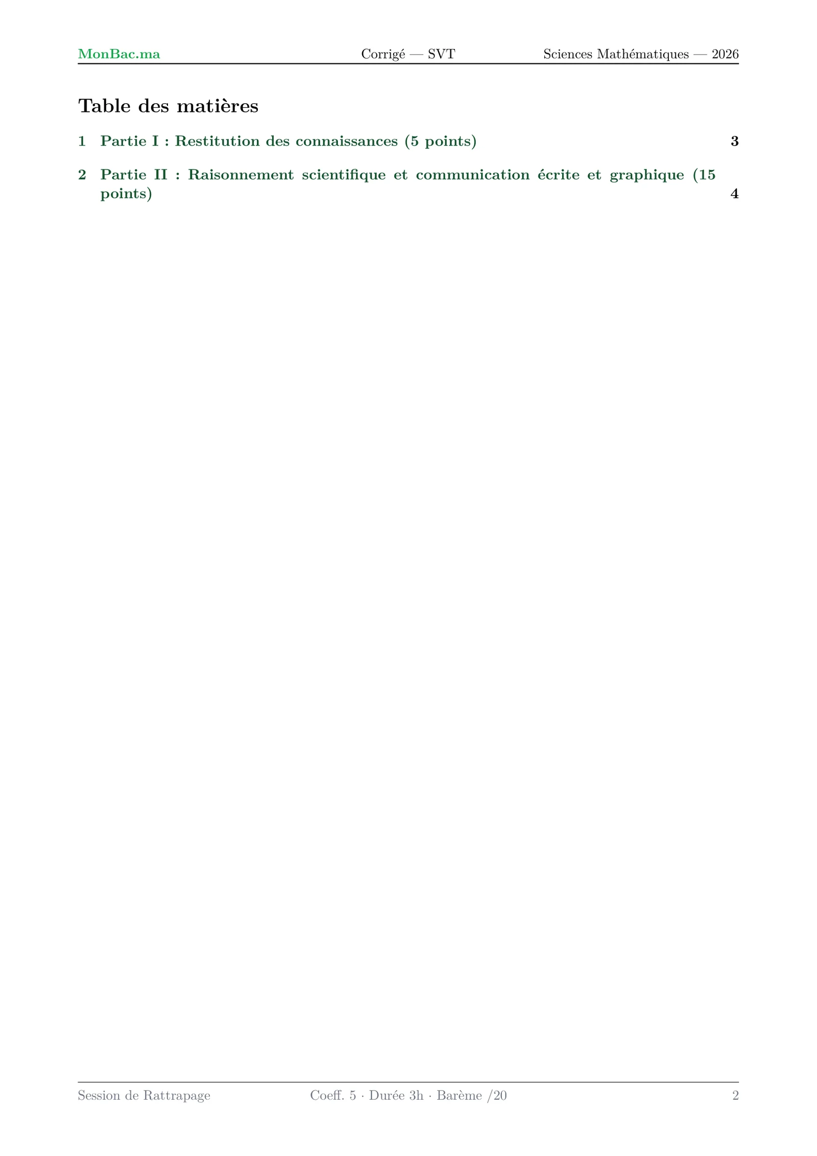 Corrige SVT Bac SM 2026 page 2