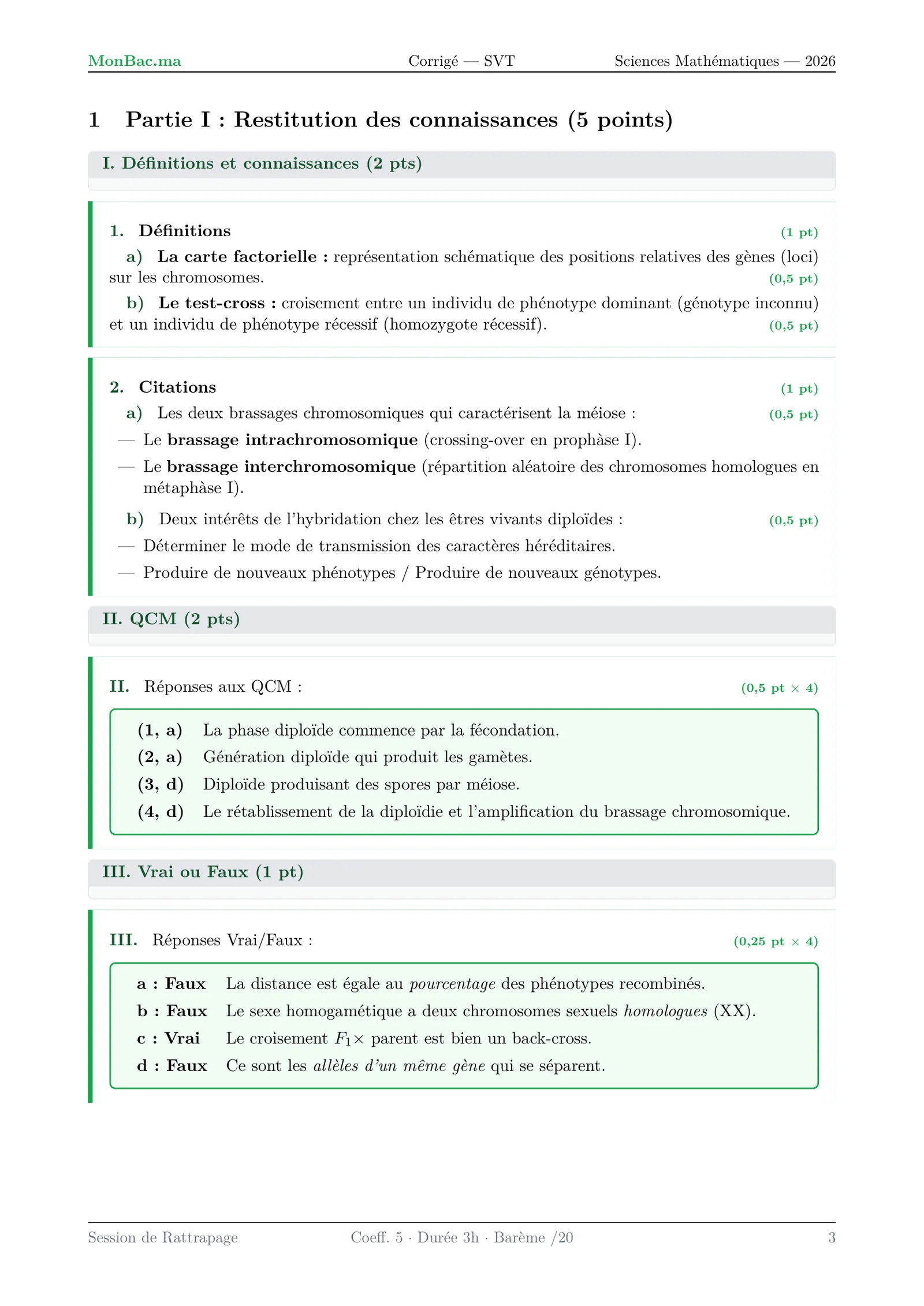 Corrige SVT Bac SM 2026 page 3